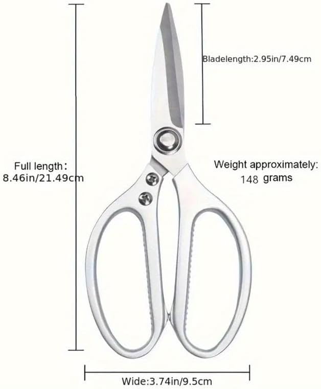 2 - Pcs Kitchen Scissors Set, All - Purpose Heavy - Duty Kitchen Shears with Anti - Slip Handle & Safety Lock(Super good qualiey)