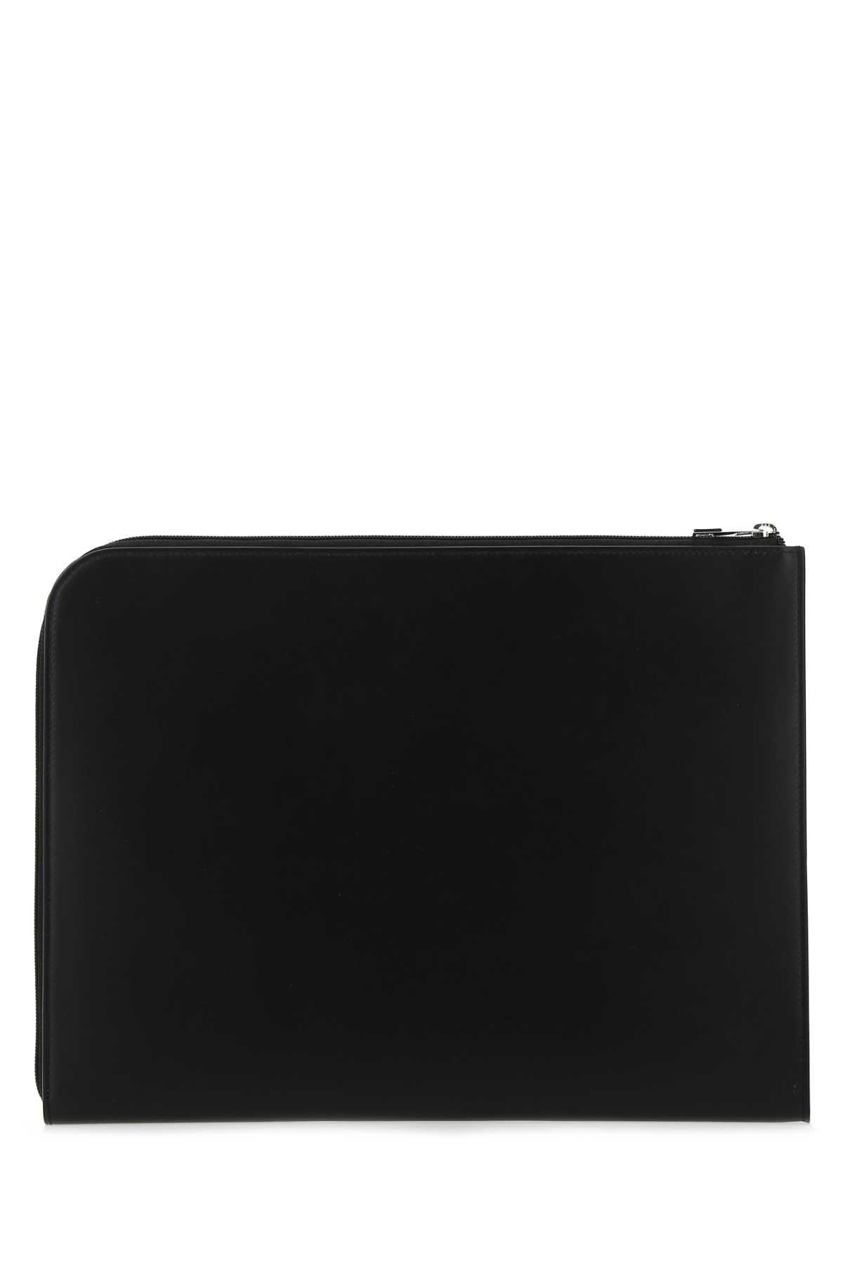 Alexander Mcqueen Men Black Leather Document Holder