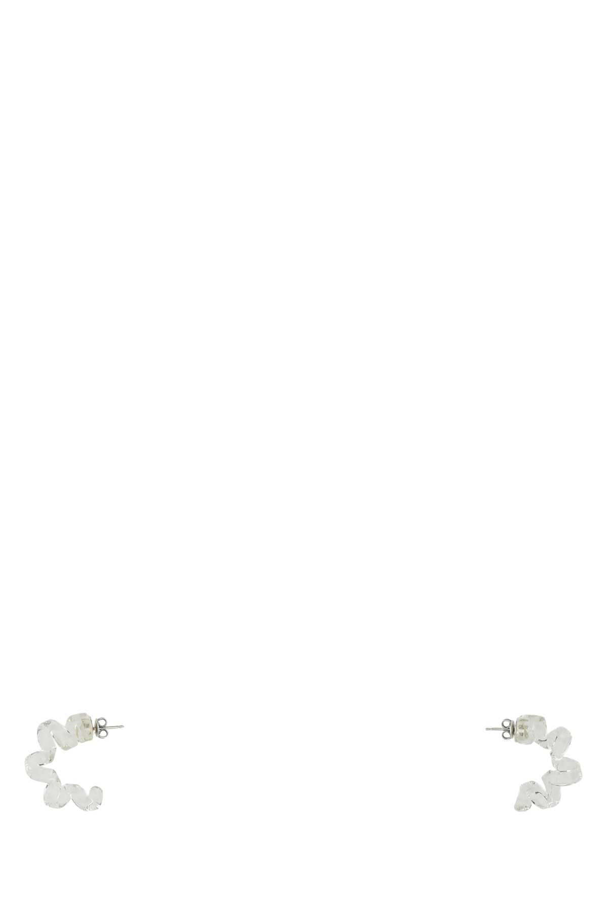 Bottega Veneta Women Transparent Glass Turn Earrings