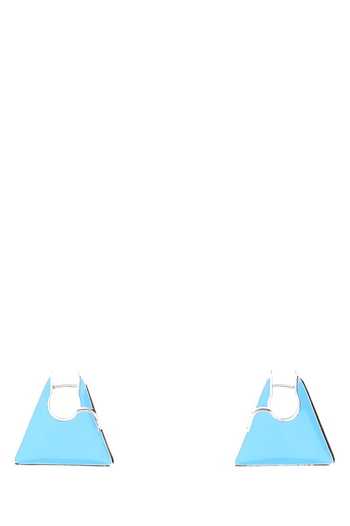 Bottega Veneta Women Light Blue Silver Essentials Earrings