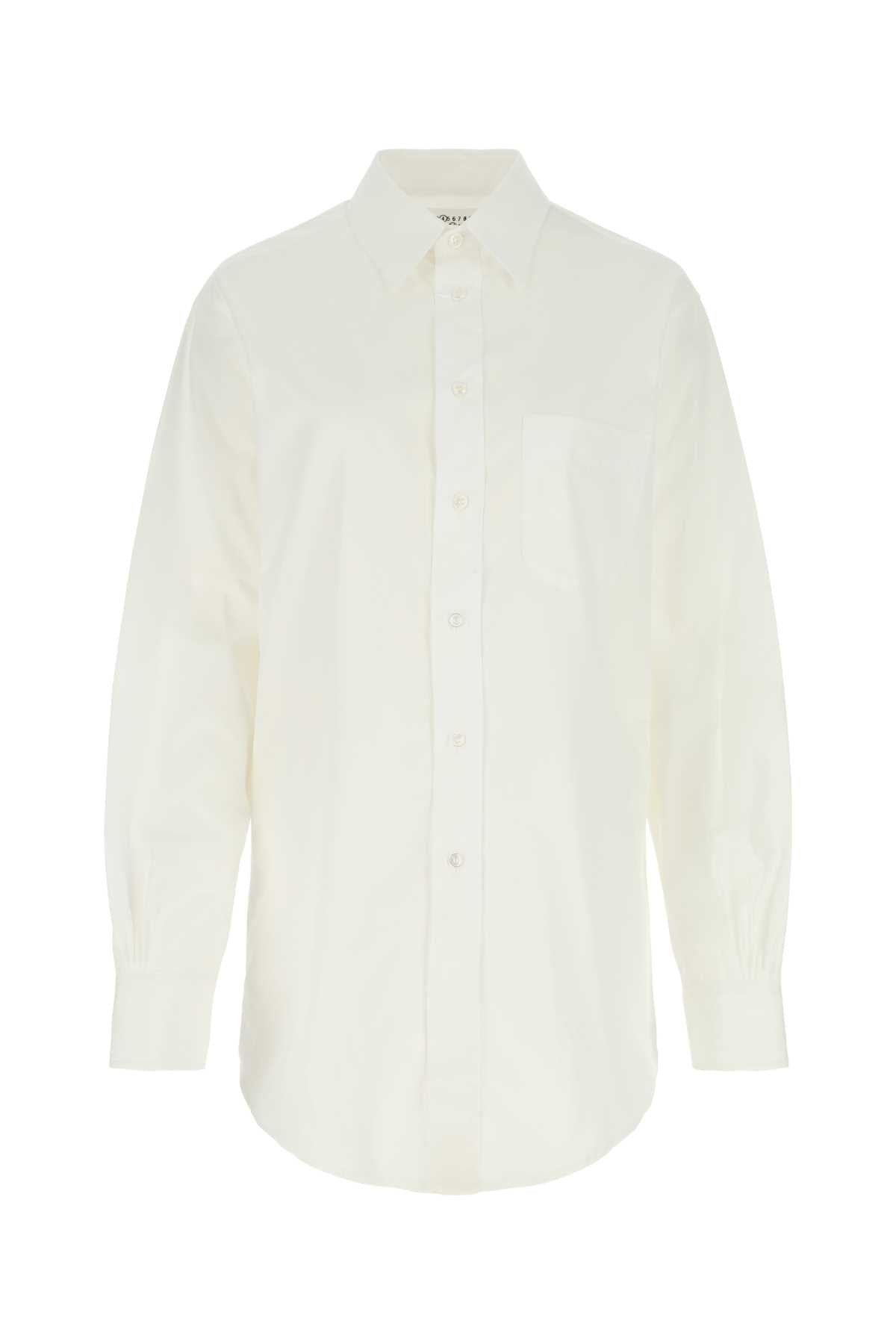 Maison Margiela Women White Poplin Shirt