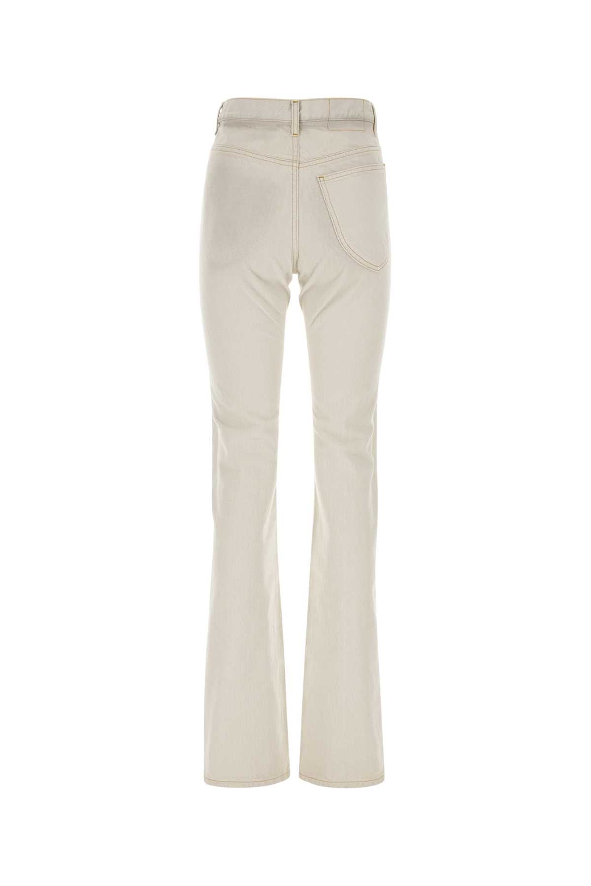 Maison Margiela Women Chalk Denim Jeans