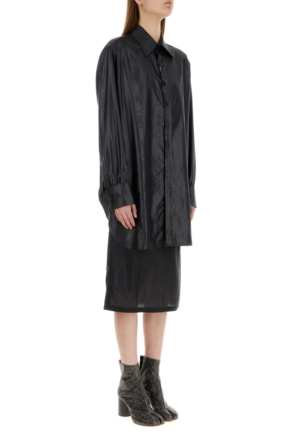 Maison Margiela Women Black Fabric Oversize Shirt