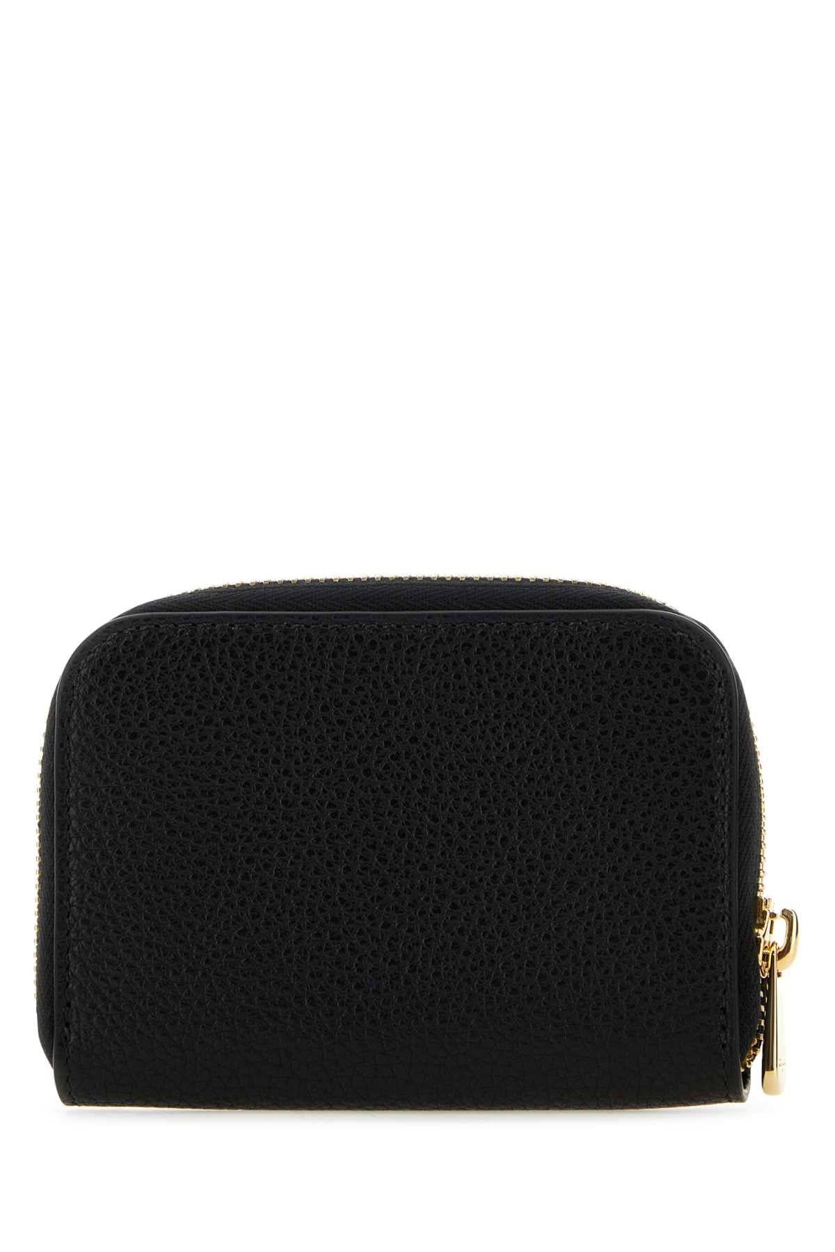 Salvatore Ferragamo Women Black Leather Coin Case