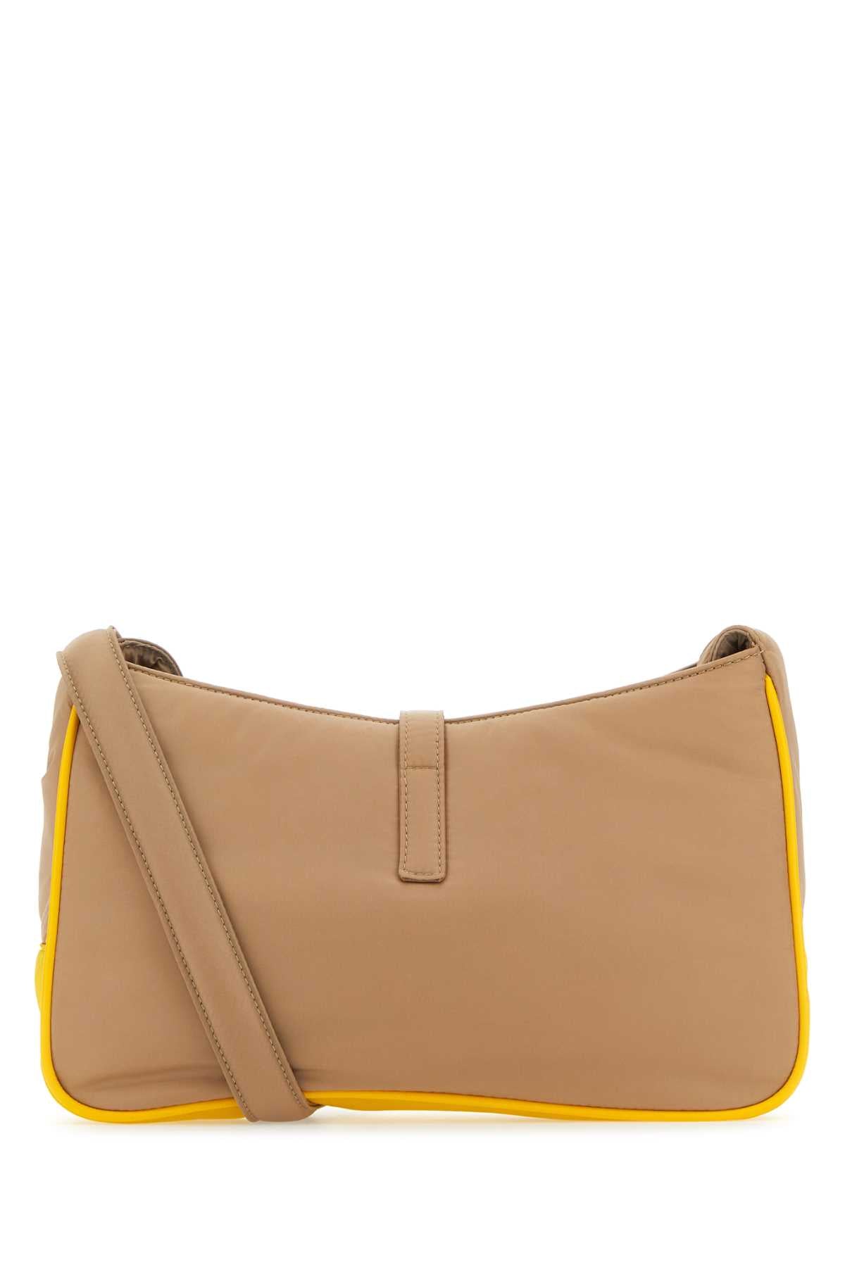 Saint Laurent Men Cappuccino Econylâ® Le 5 Ã 7 Shoulder Bag