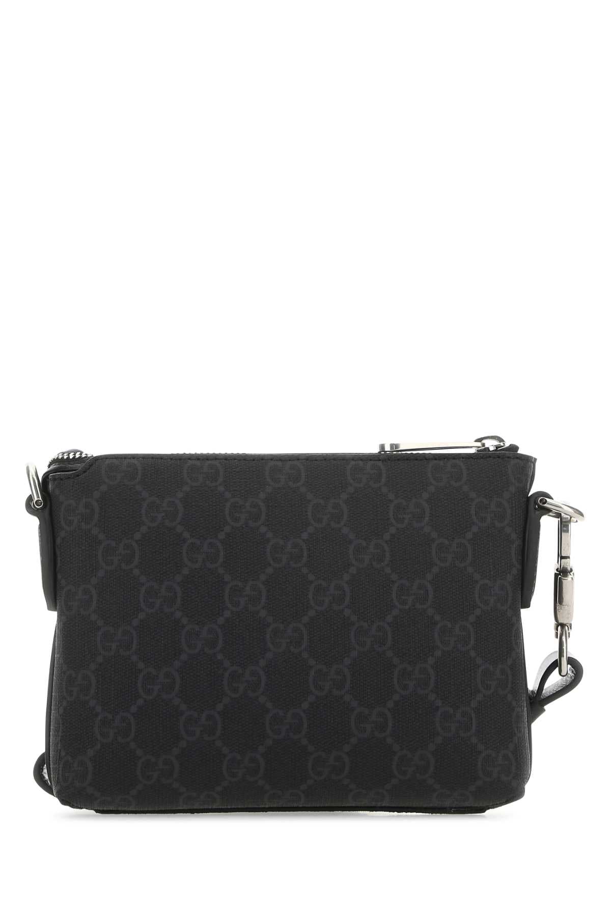 Gucci Men Black Gg Supreme Fabric Clutch