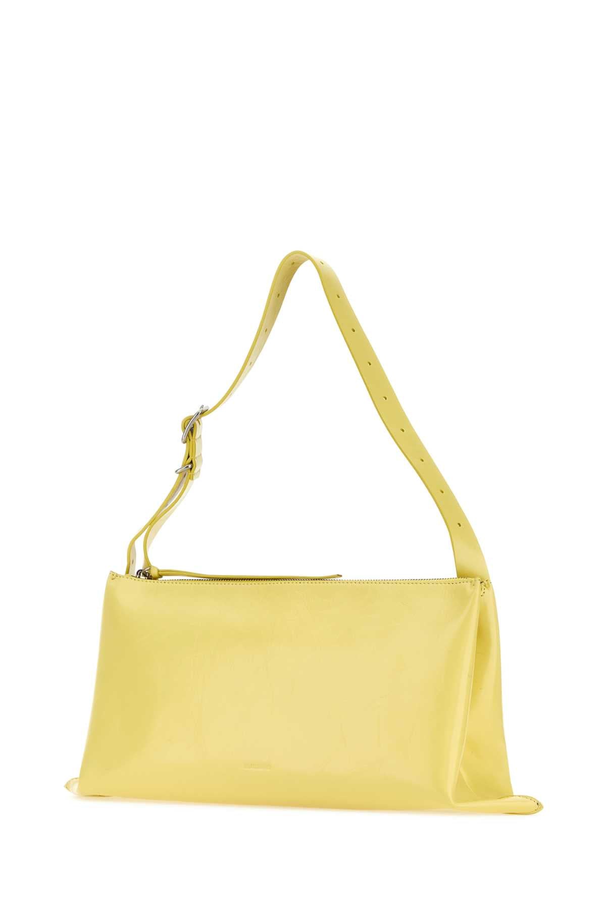 Jil Sander Women Yellow Leather Shoulder Bag