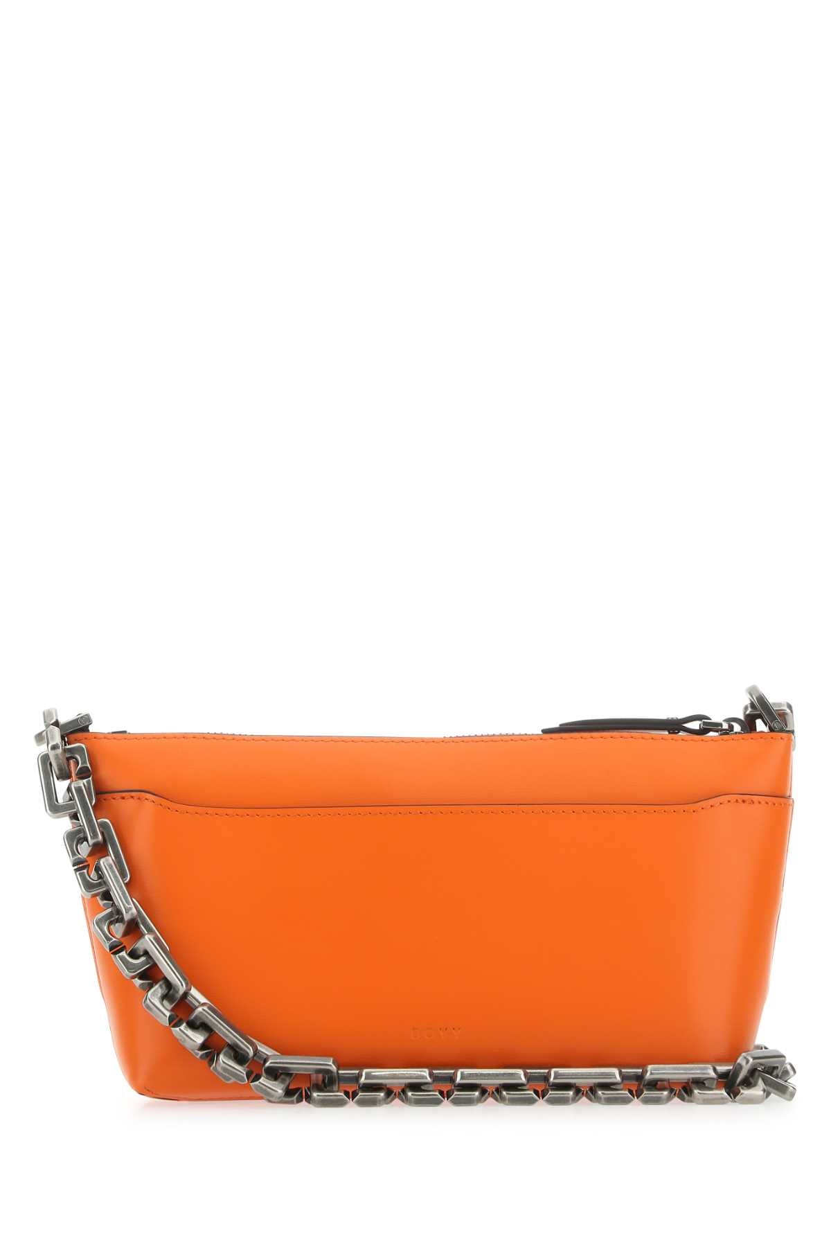 Boyy Women Orange Leather Buckle Shoulder Bag