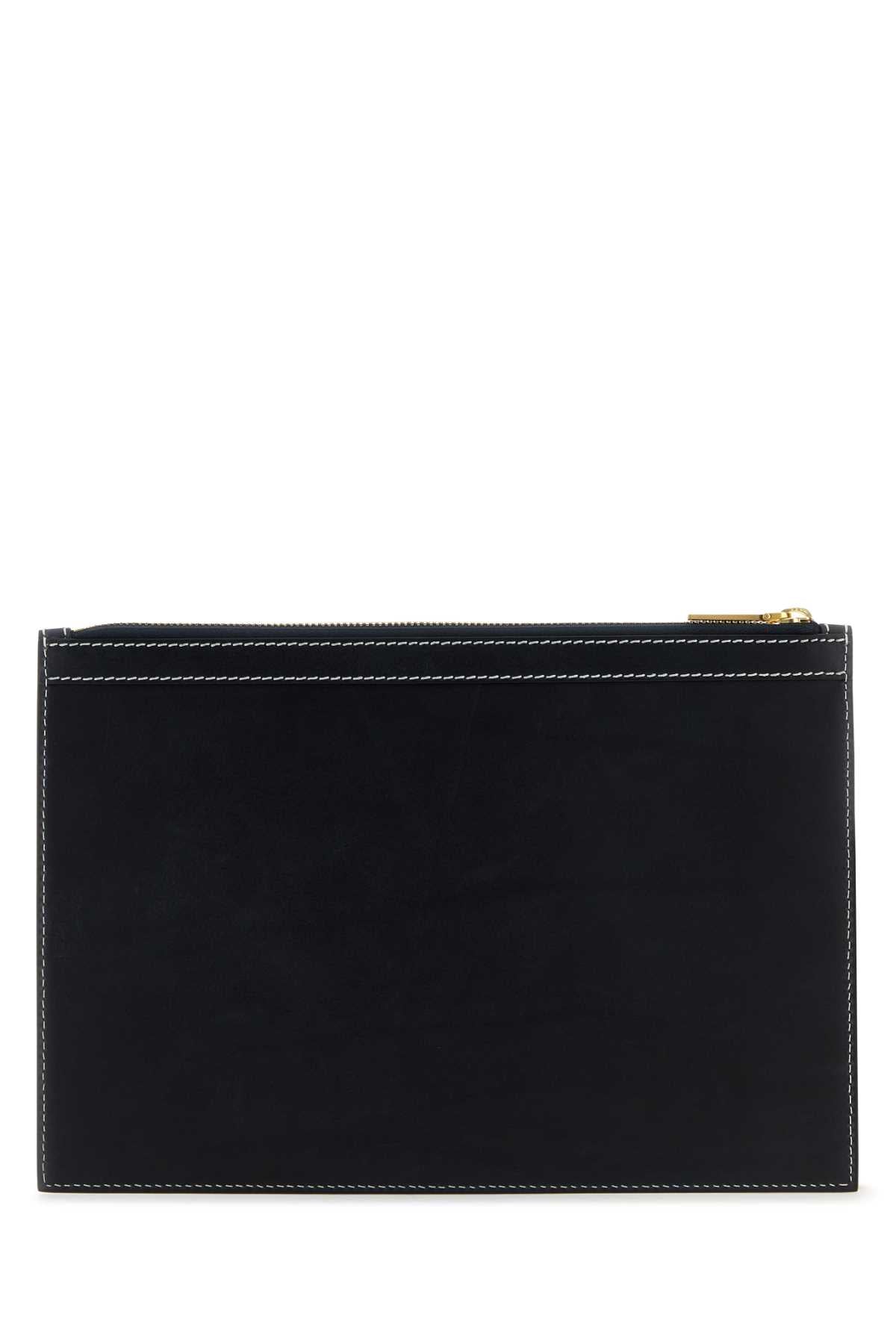 Thom Browne Men Midnight Blue Leather Document Case