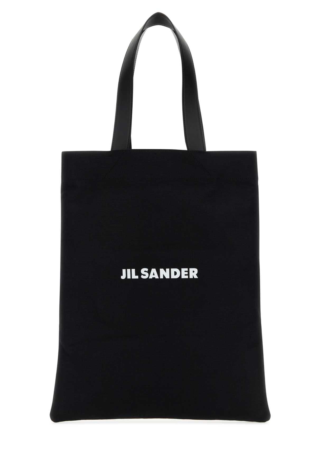 Jil Sander Men Black Canvas Medium Book Shopping Bag