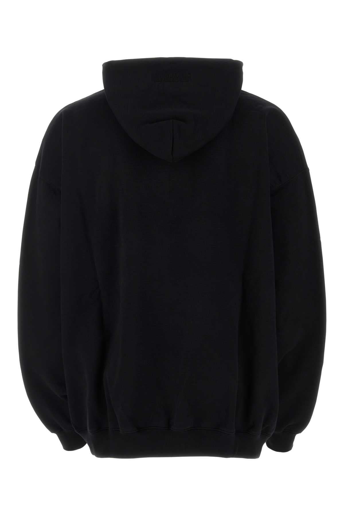 Vetements Men Black Cotton Blend Oversize Sweatshirt