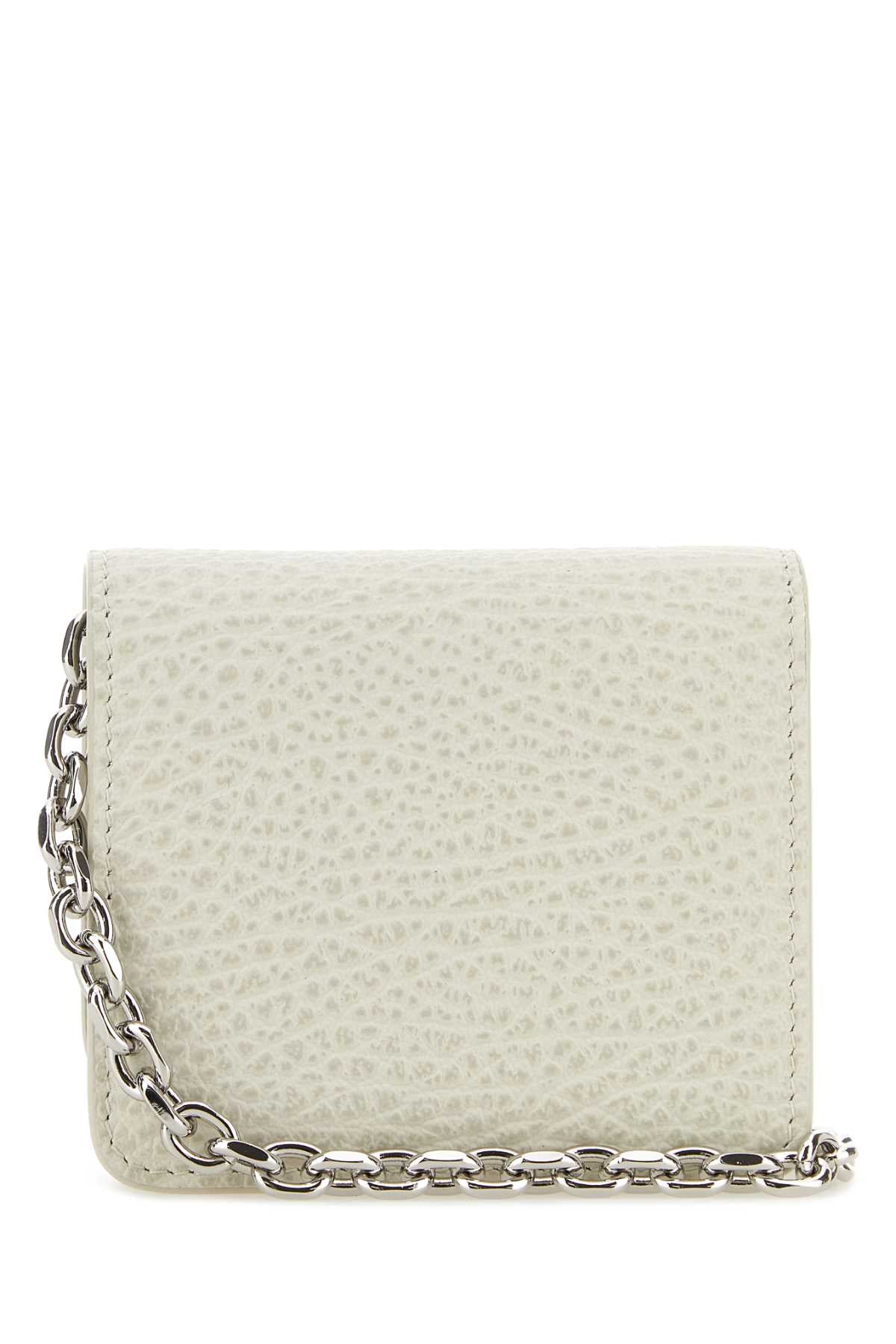 Maison Margiela Women Chalk Leather Card Holder