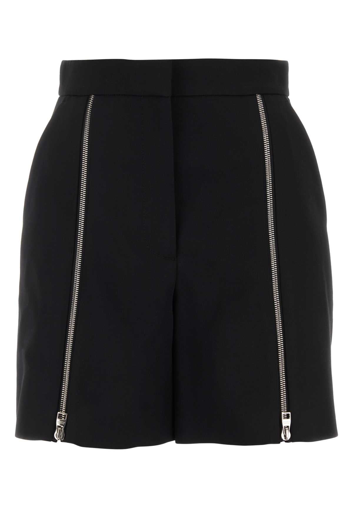 Alexander Mcqueen Women Black Wool Shorts