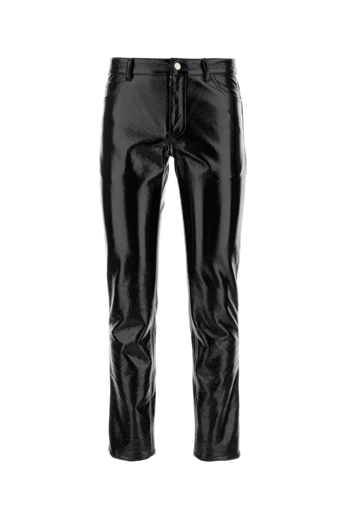 Courreges Men Black Vinyl Pant