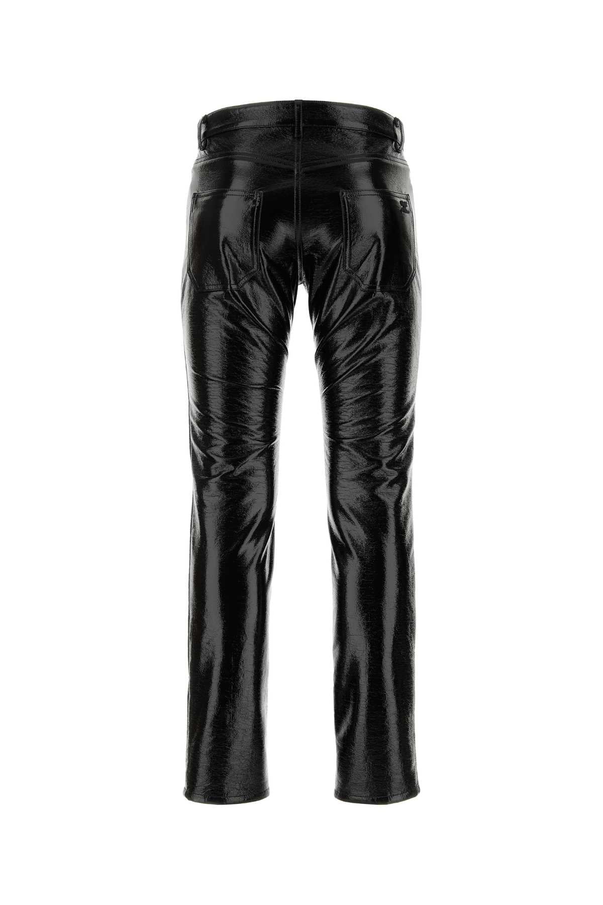 Courreges Men Black Vinyl Pant
