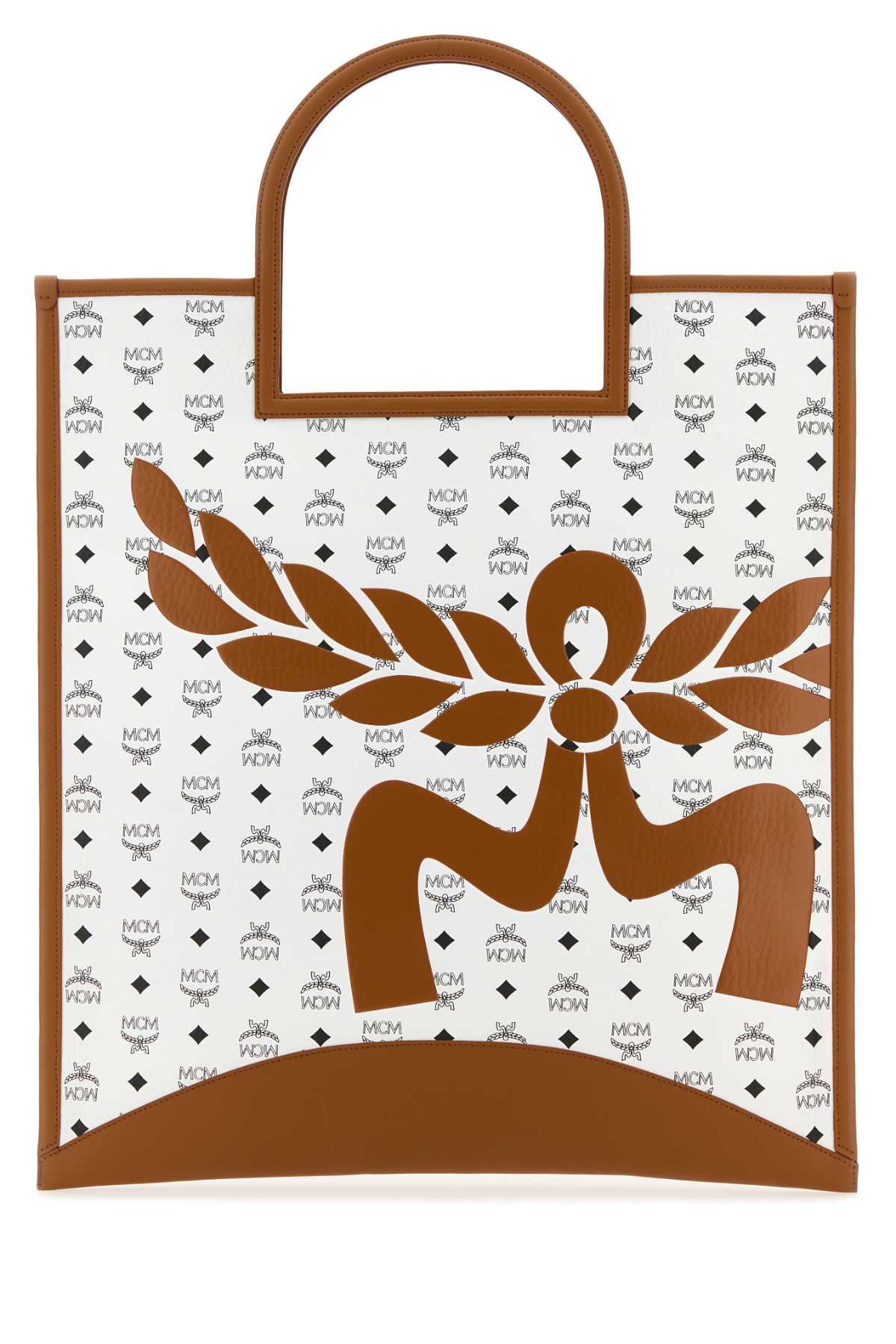 Mcm Women Printed Canvas Xl Aren Shopping Bag