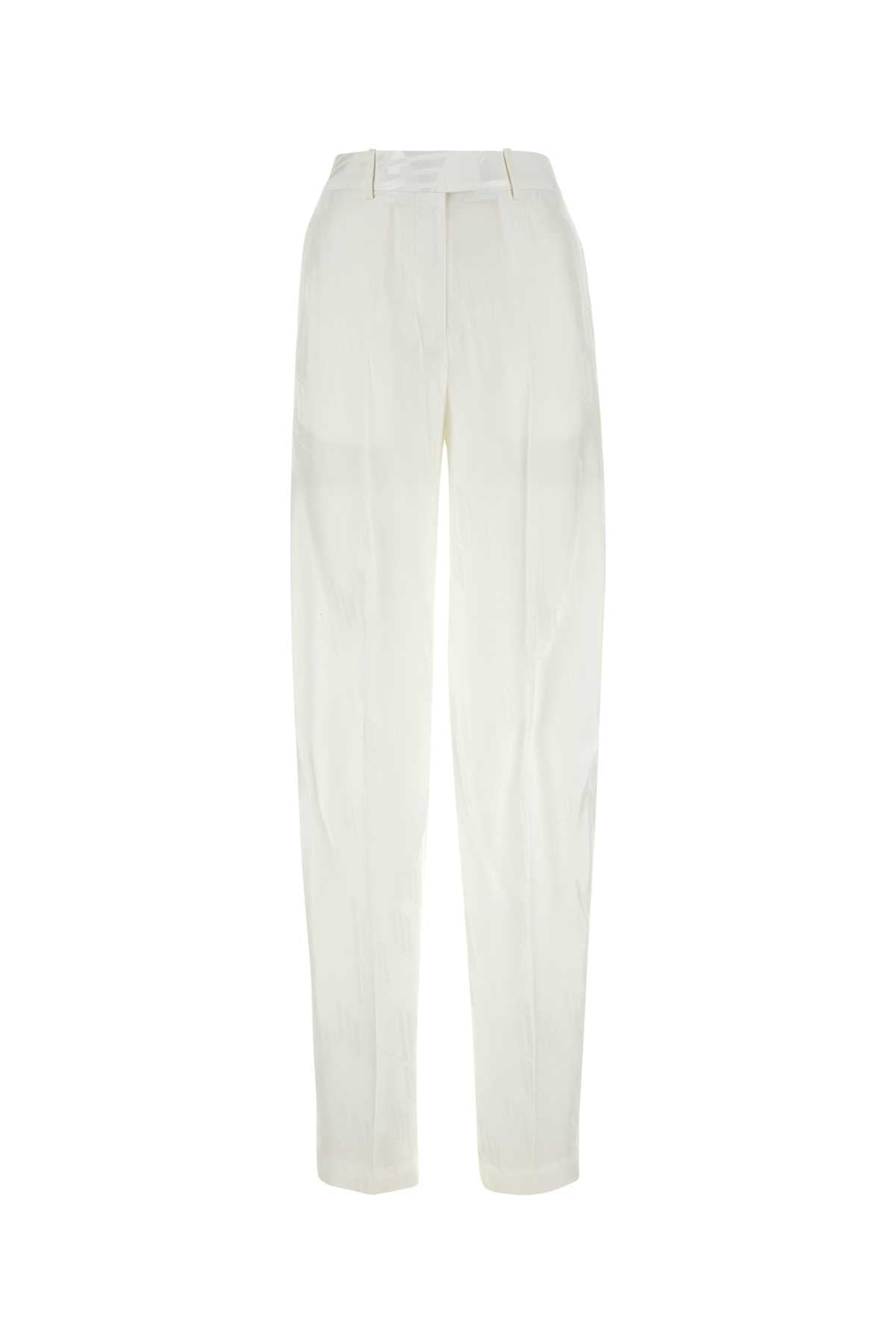 The Attico Women White Satin Jagger Pant