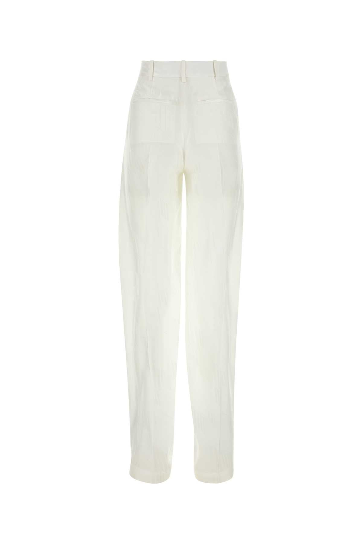 The Attico Women White Satin Jagger Pant