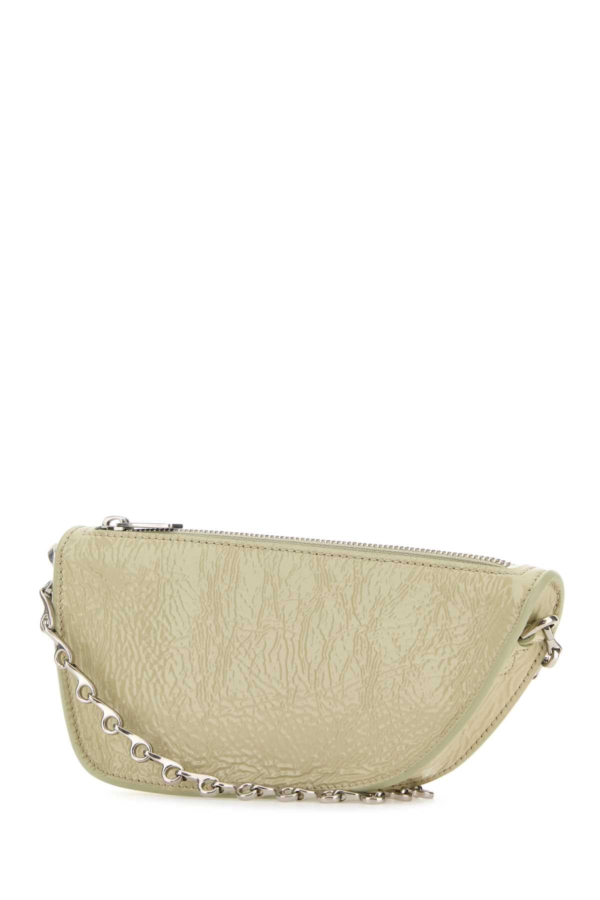 Burberry Women Pastel Green Leather Micro Shield Crossbody Bag