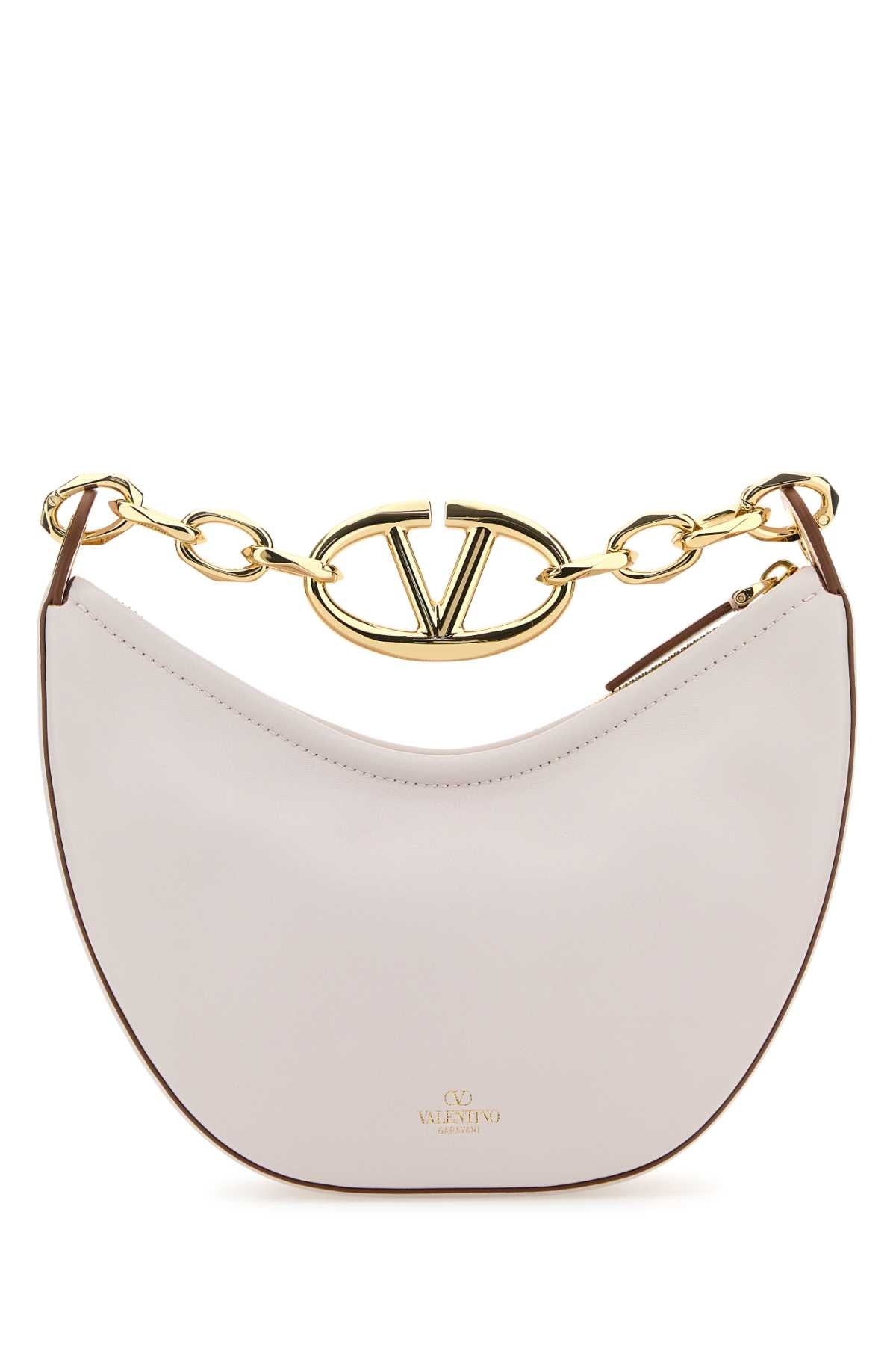 Valentino Garavani Women Ivory Leather Mini Hobo Vlogo Moon Handbag