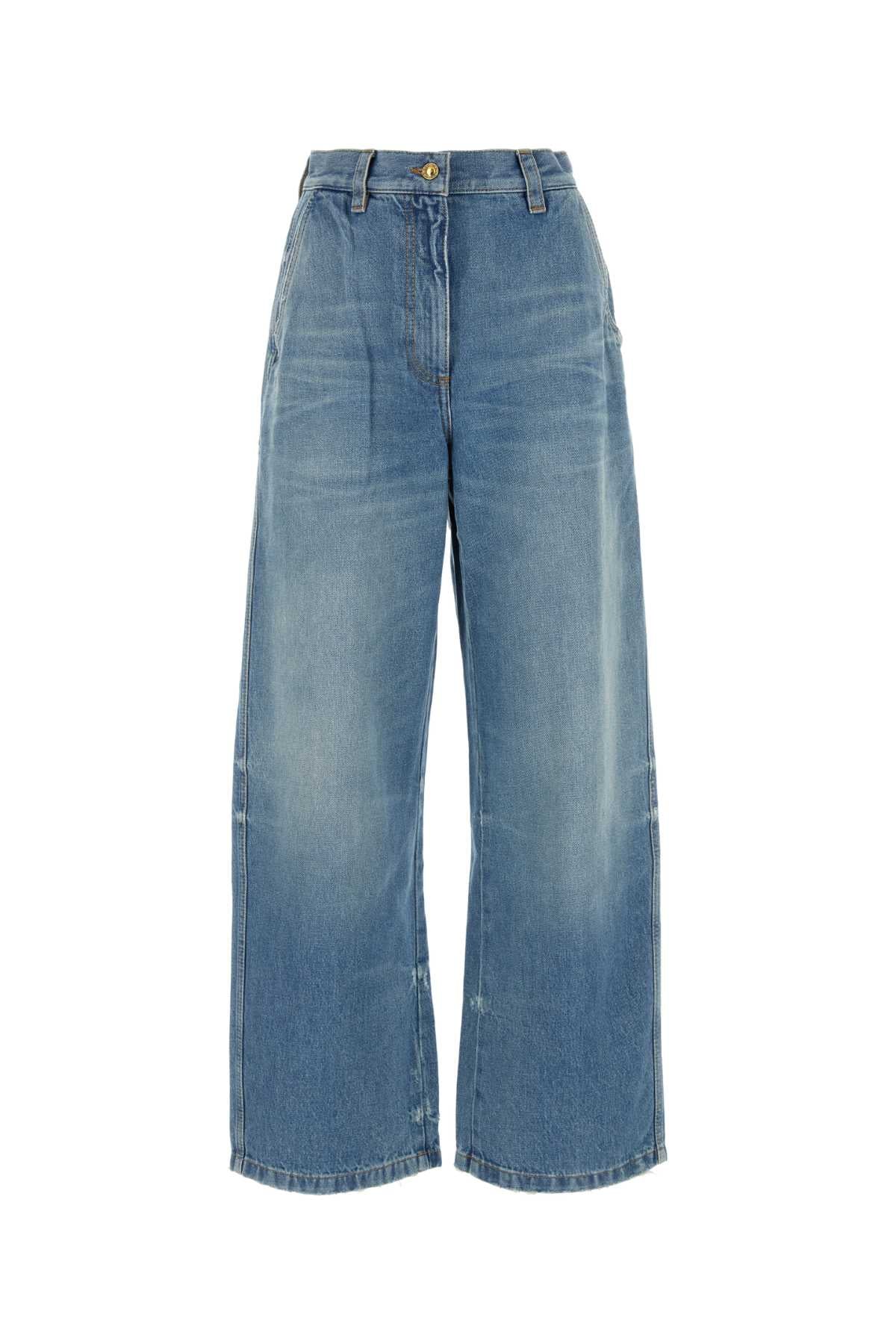 Palm Angels Women Denim Wide-Leg Jeans