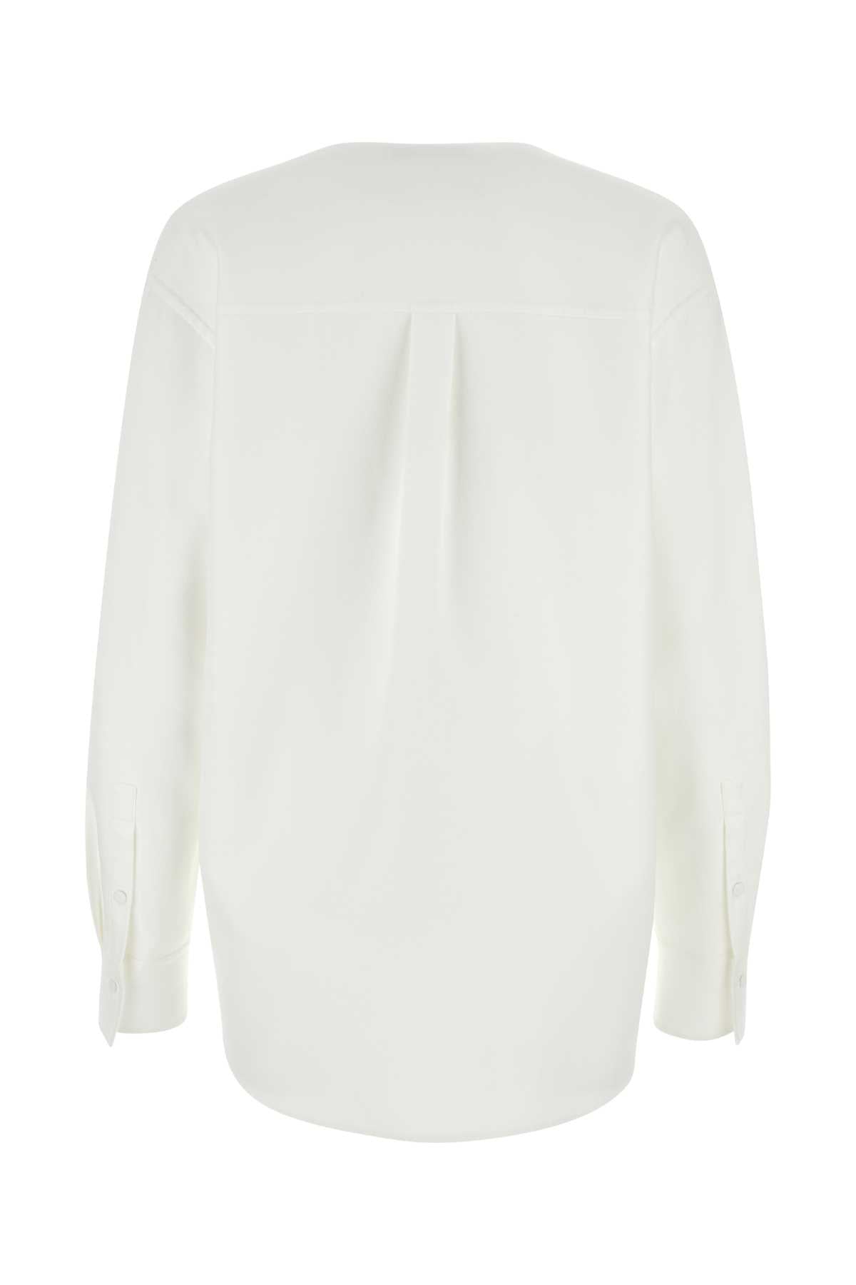 Valentino Garavani Women White Cotton Blend Blouse