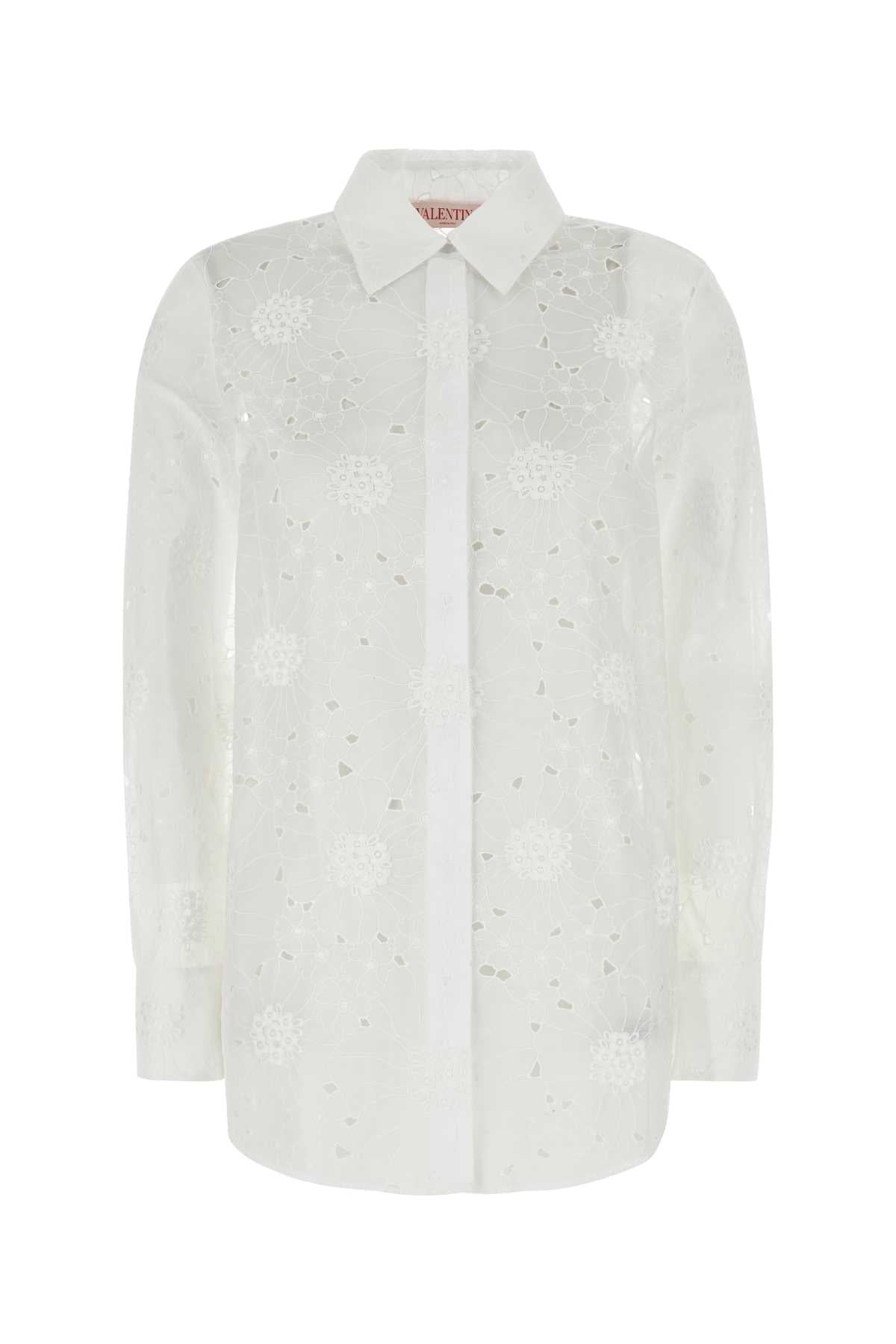 Valentino Garavani Women White Cotton Shirt
