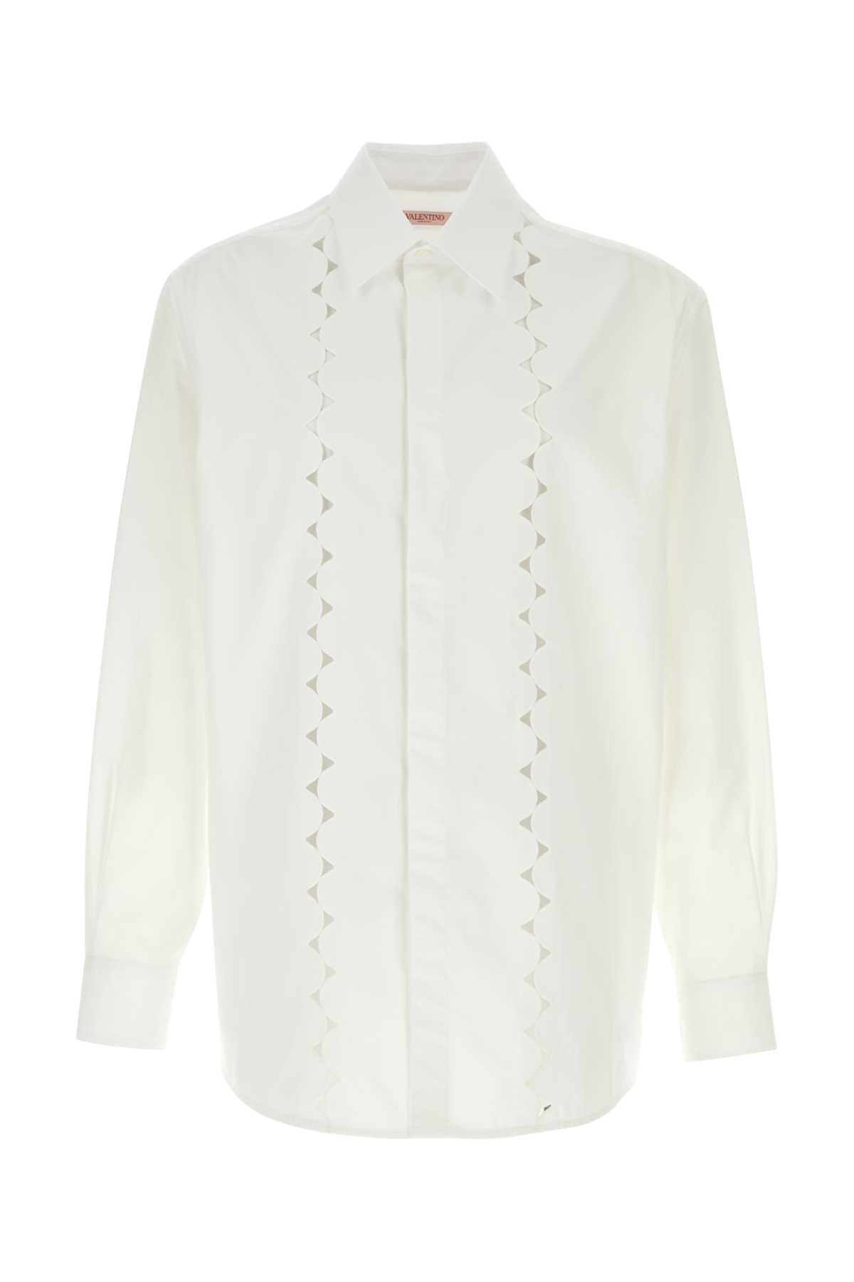 Valentino Garavani Men White Poplin Shirt