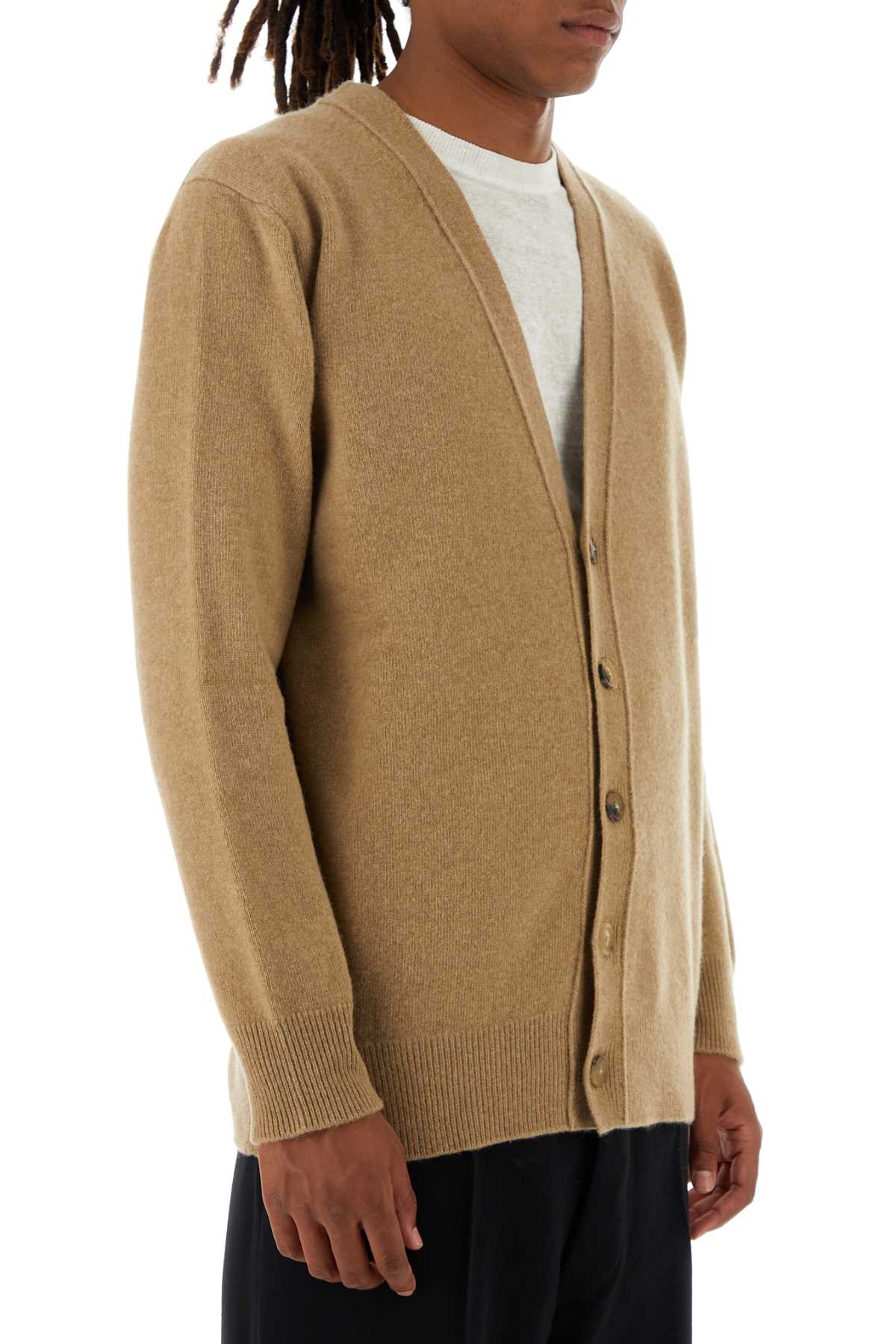 Maison Margiela Men Cappuccino Wool Cardigan