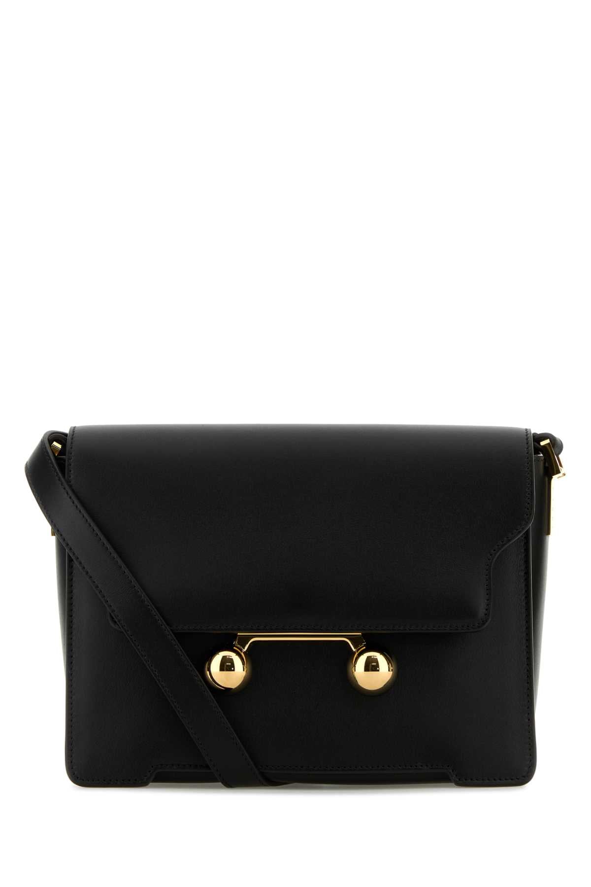 Marni Women Black Leather Medium Trunkaroo Crossbody Bag