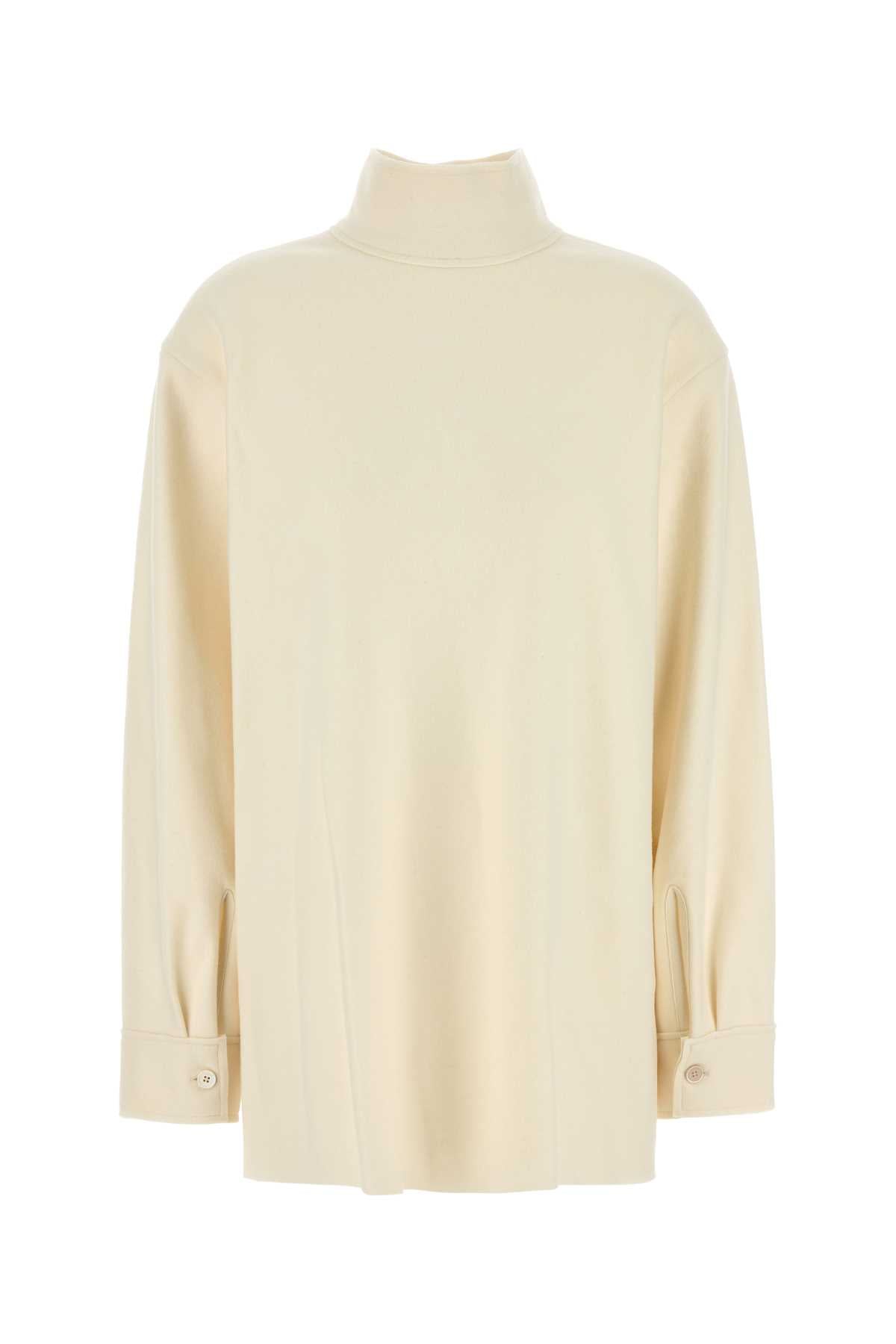 Jil Sander Women Cream Wool Blend Blouse