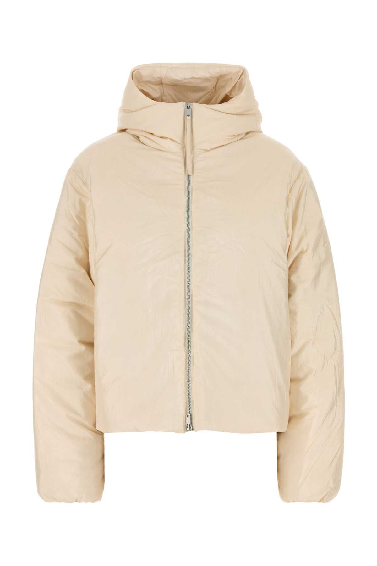Jil Sander Women Cream Nylon Blend Down Jacket