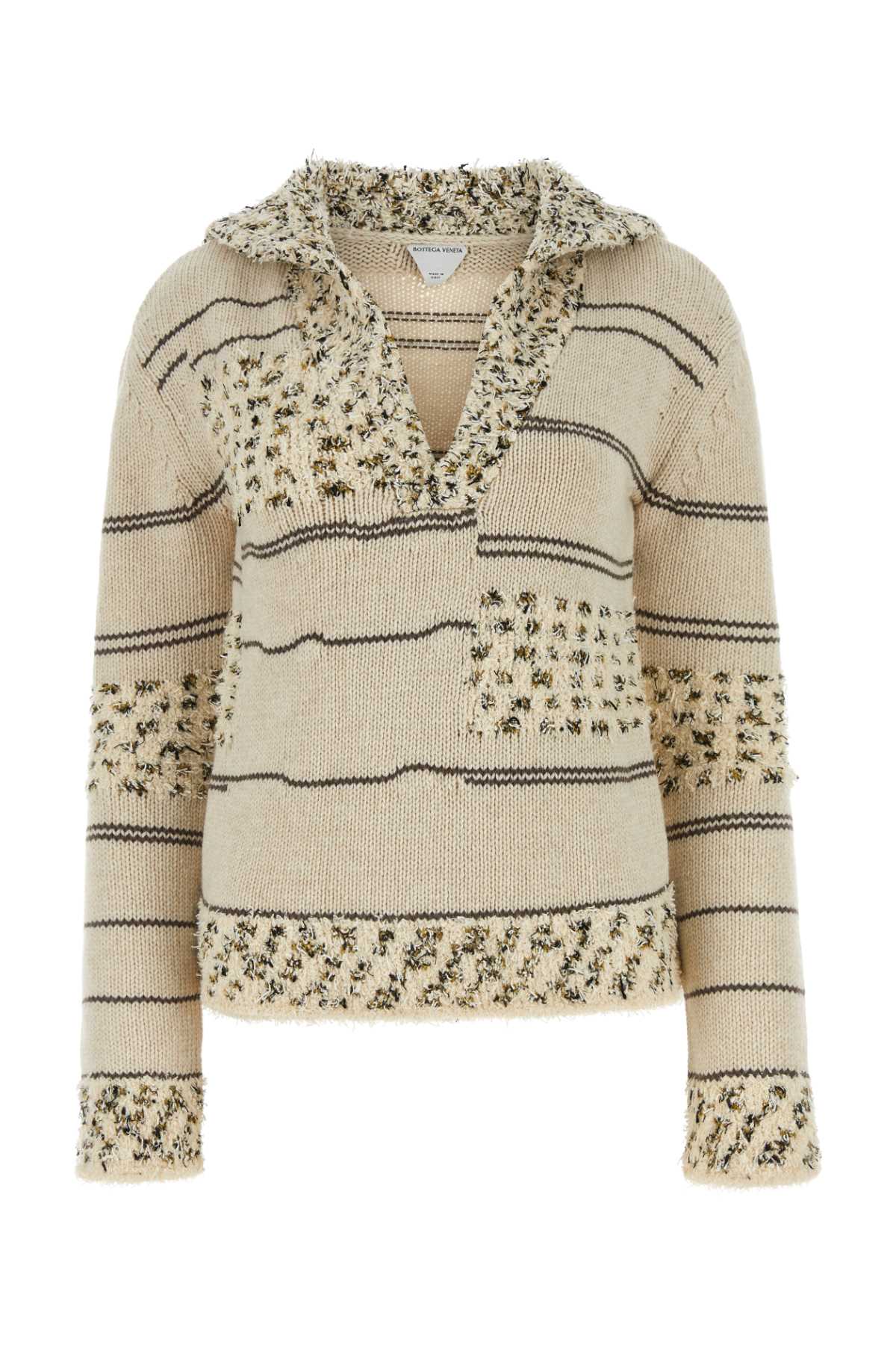 Bottega Veneta Women Embroidered Wool Blend Polo Shirt