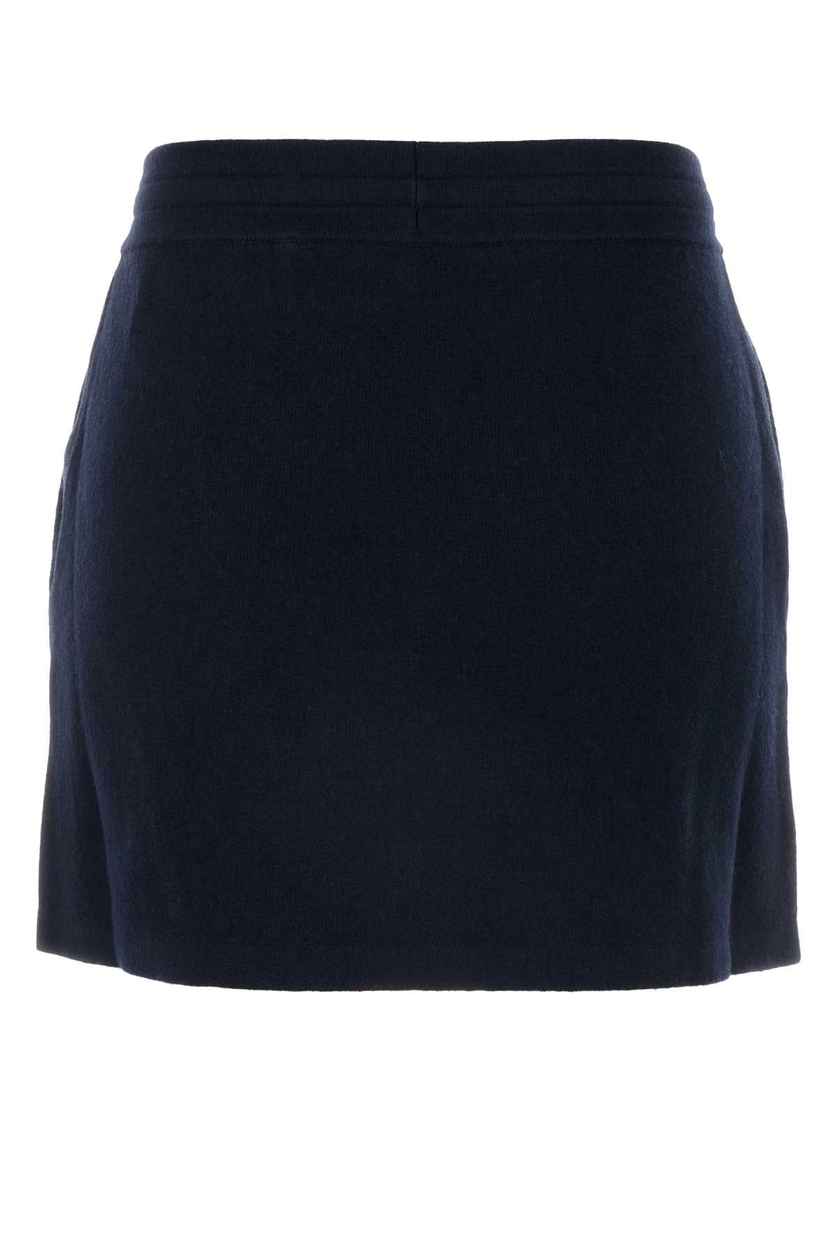 Isabel Marant Etoile Women Midnight Blue Stretch Cotton Blend Amaline Mini Skirt