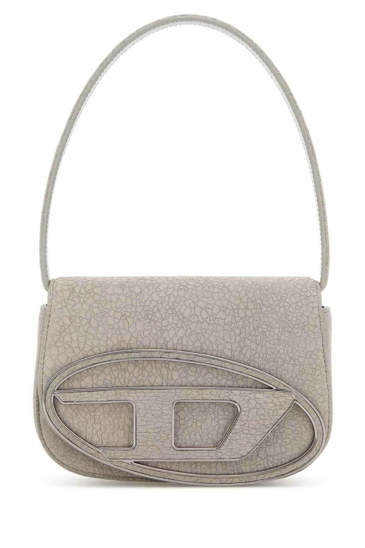 Diesel Women Light Grey Leather 1Dr Shoulder Bag