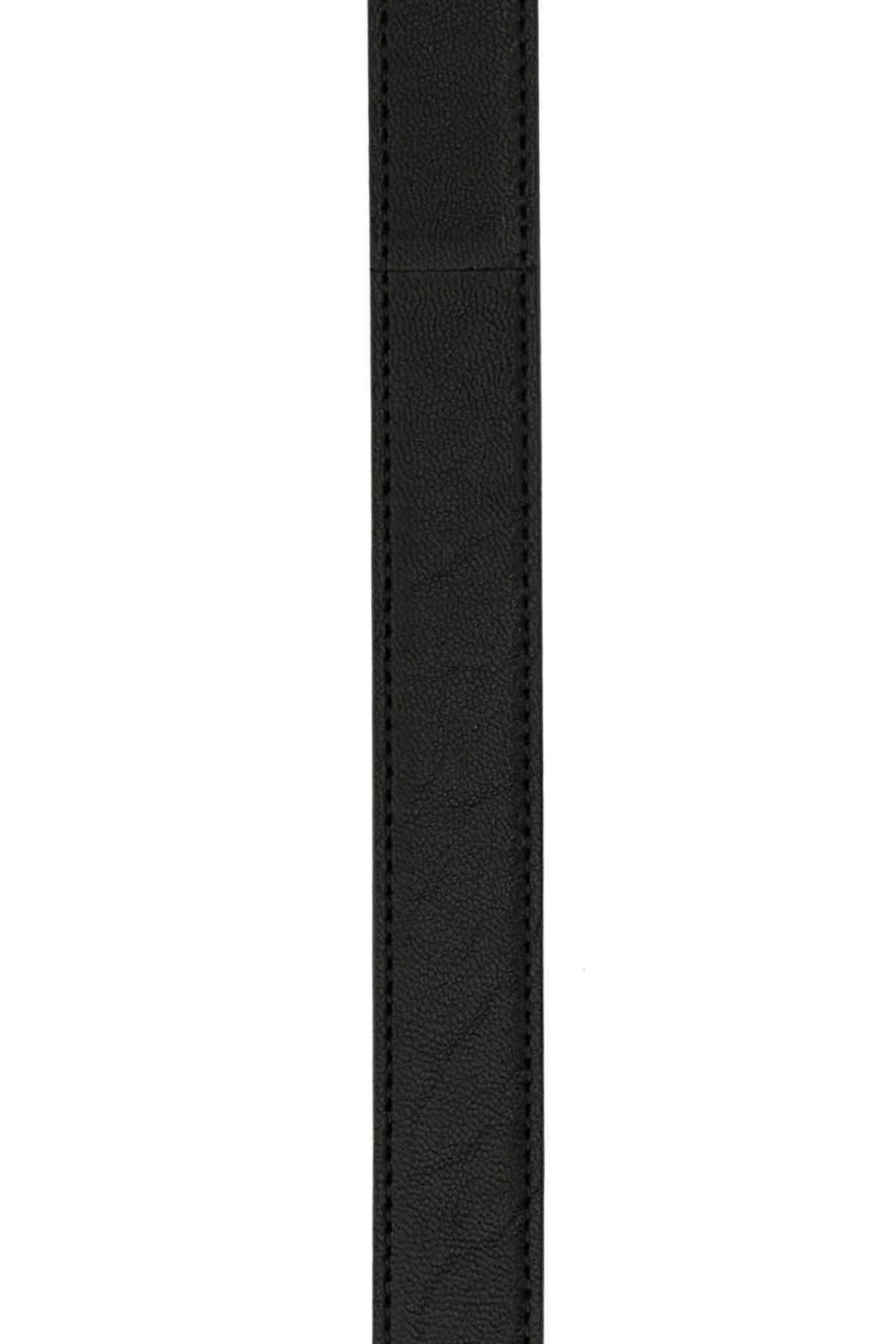 Saint Laurent Men Black Leather Belt