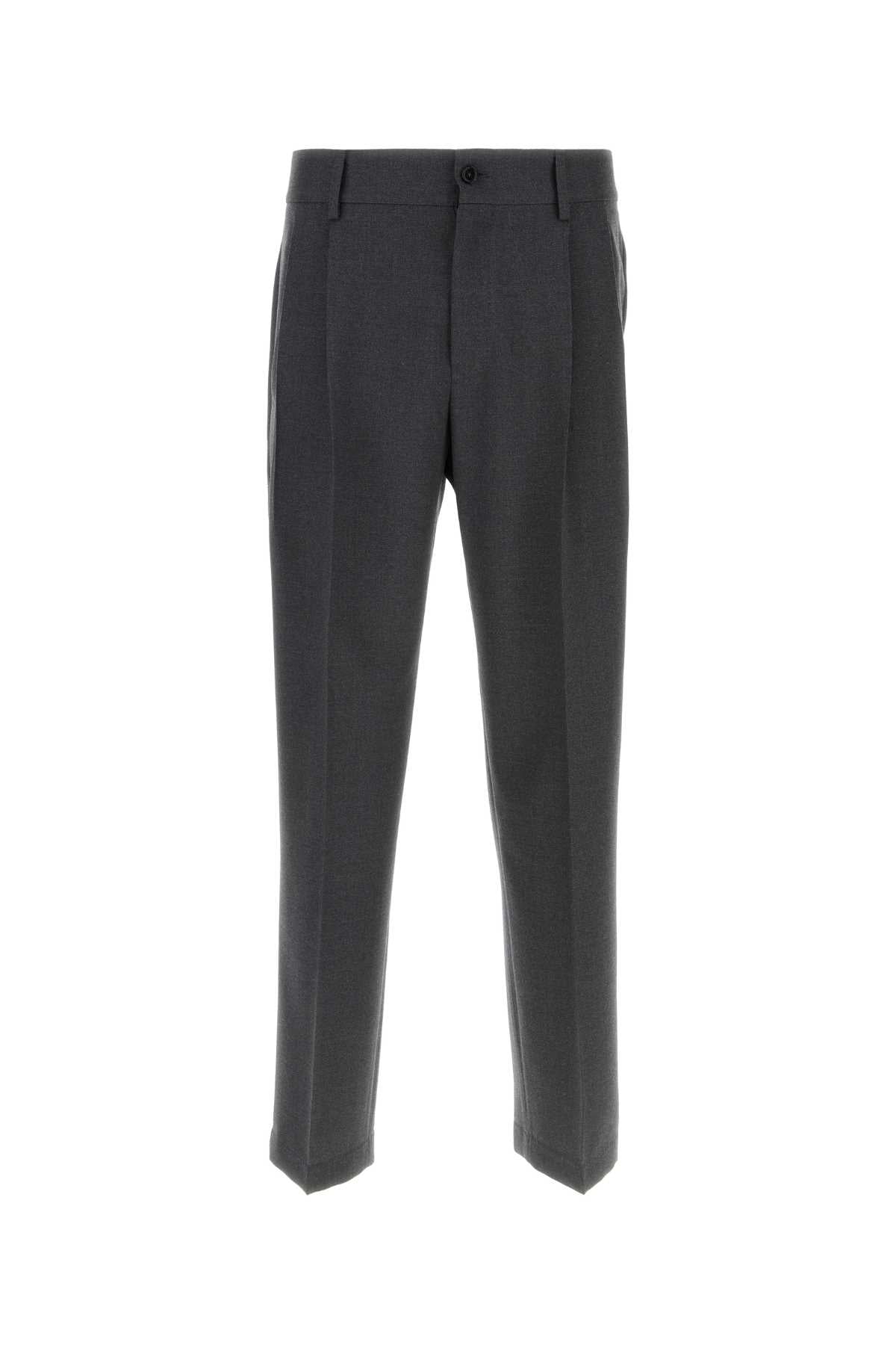Dolce & Gabbana Men Dark Grey Wool Blend Pant