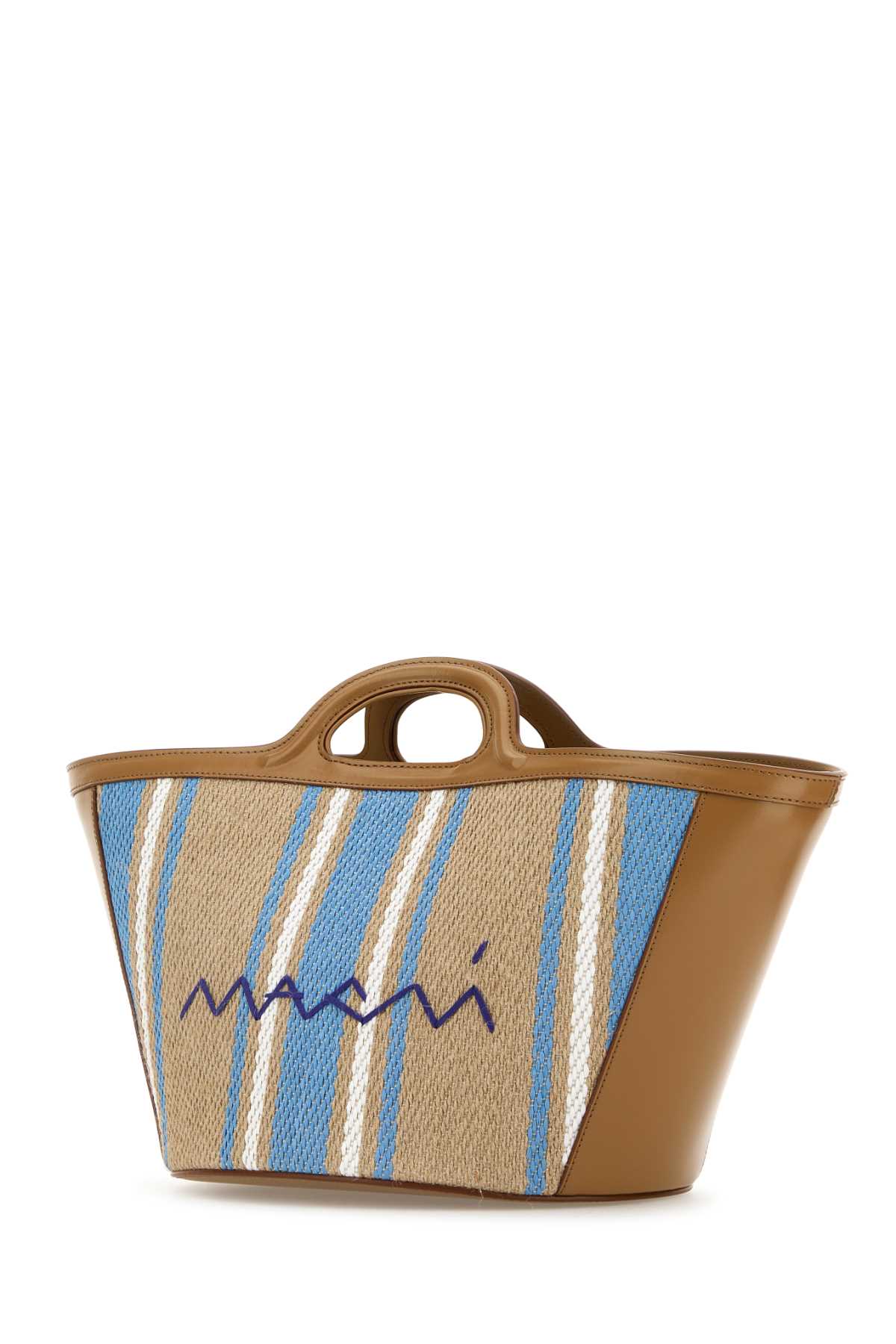 Marni Women Embroidered Canvas Tropicalia Bucket Bag