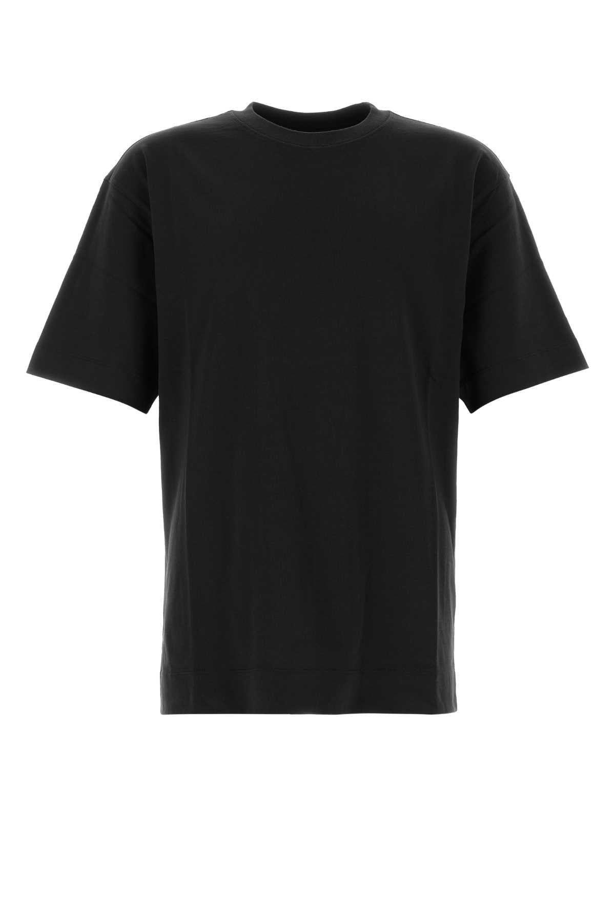 Dries Van Noten Men Black Cotton Heli T-Shirt
