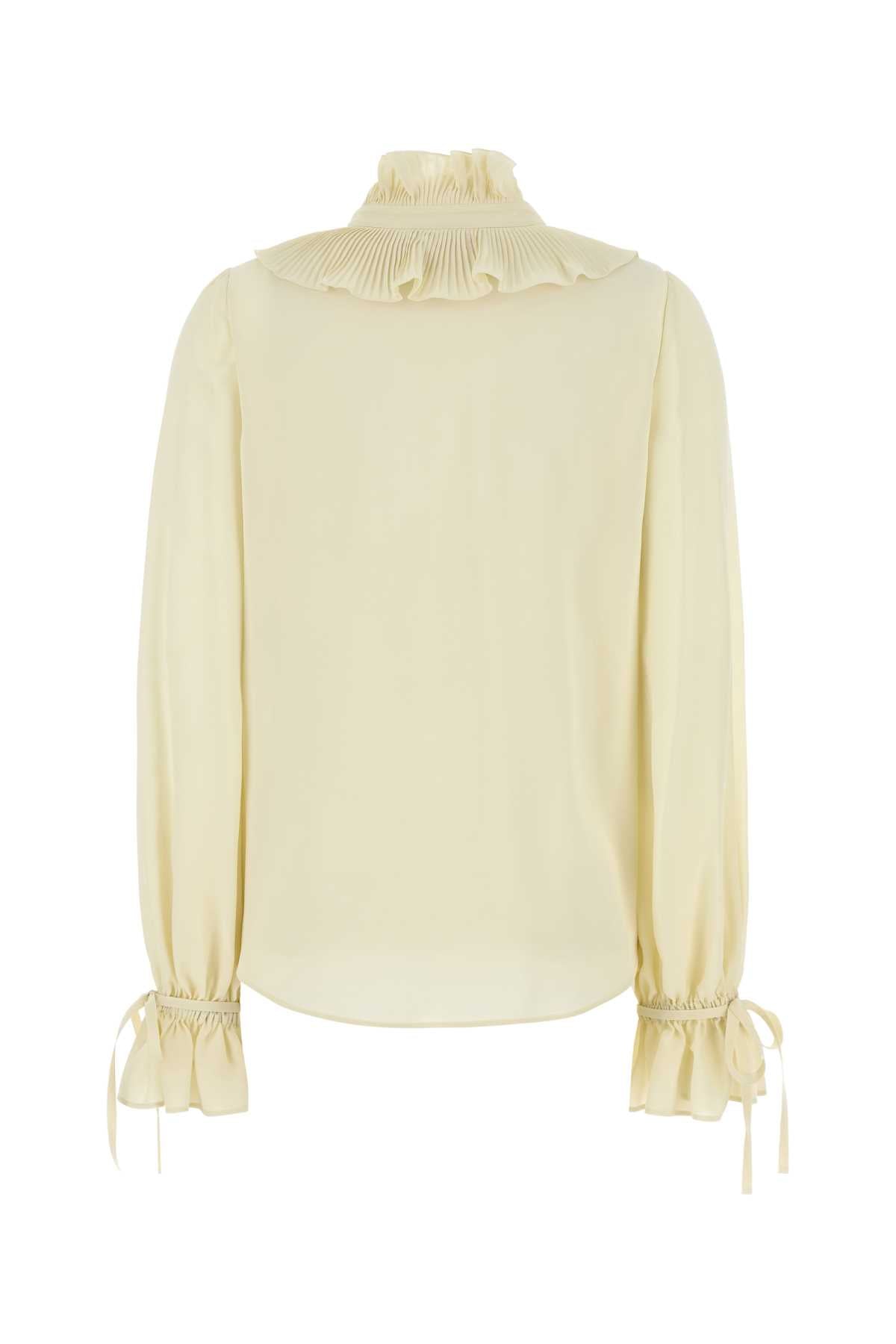 Valentino Garavani Women Cream Crepe Shirt
