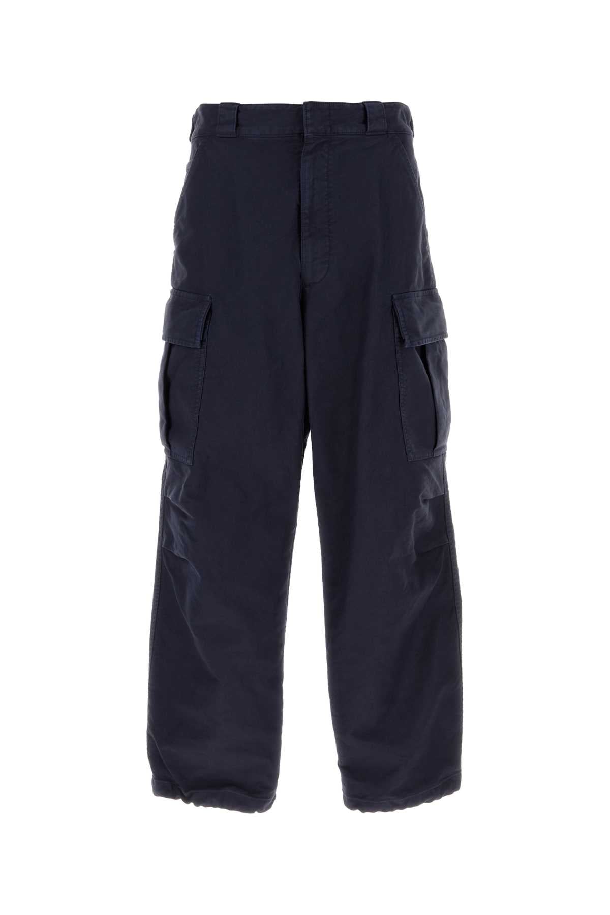 Prada Men Navy Blue Twill Cargo Pant