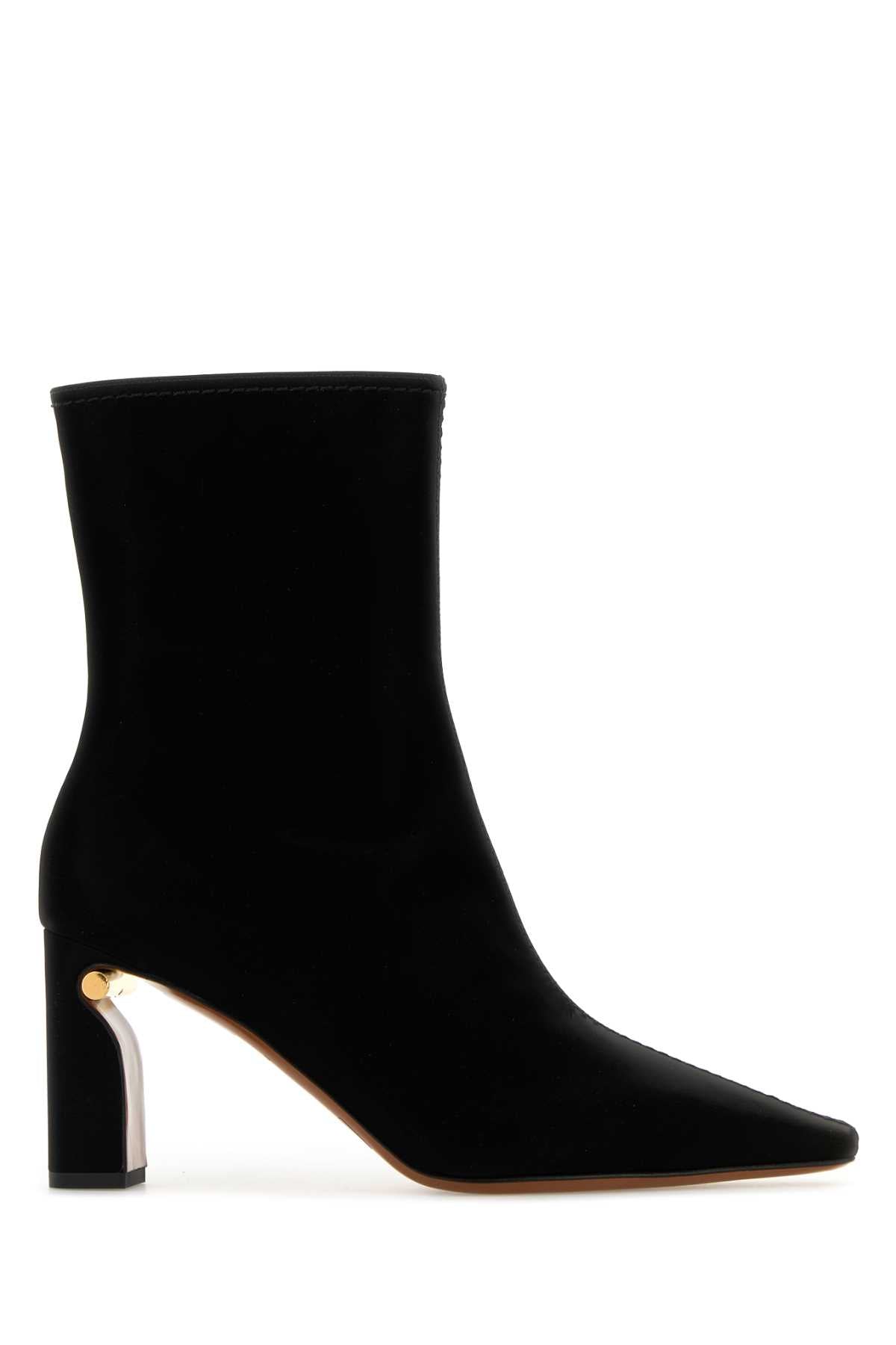 Alexander Mcqueen Women Black Fabric Ankle Boots