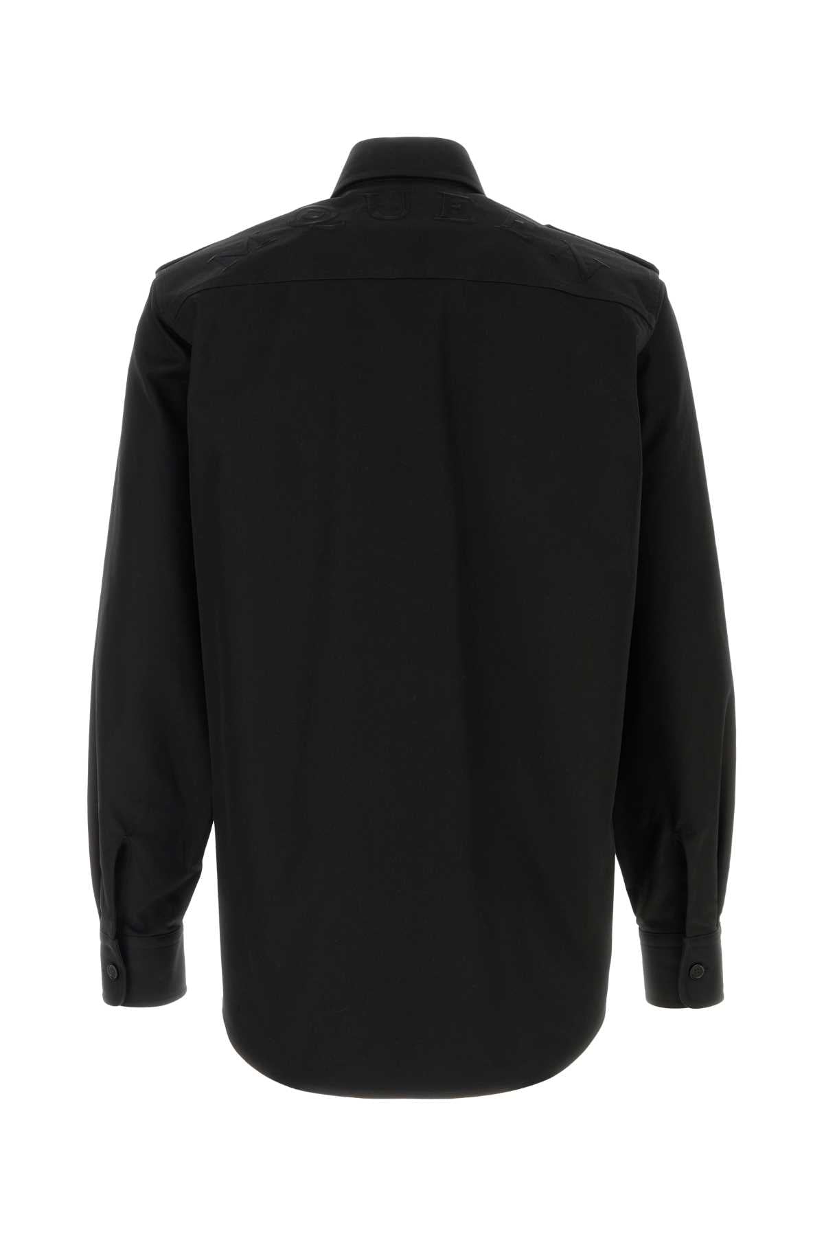 Alexander Mcqueen Men Black Cotton Shirt