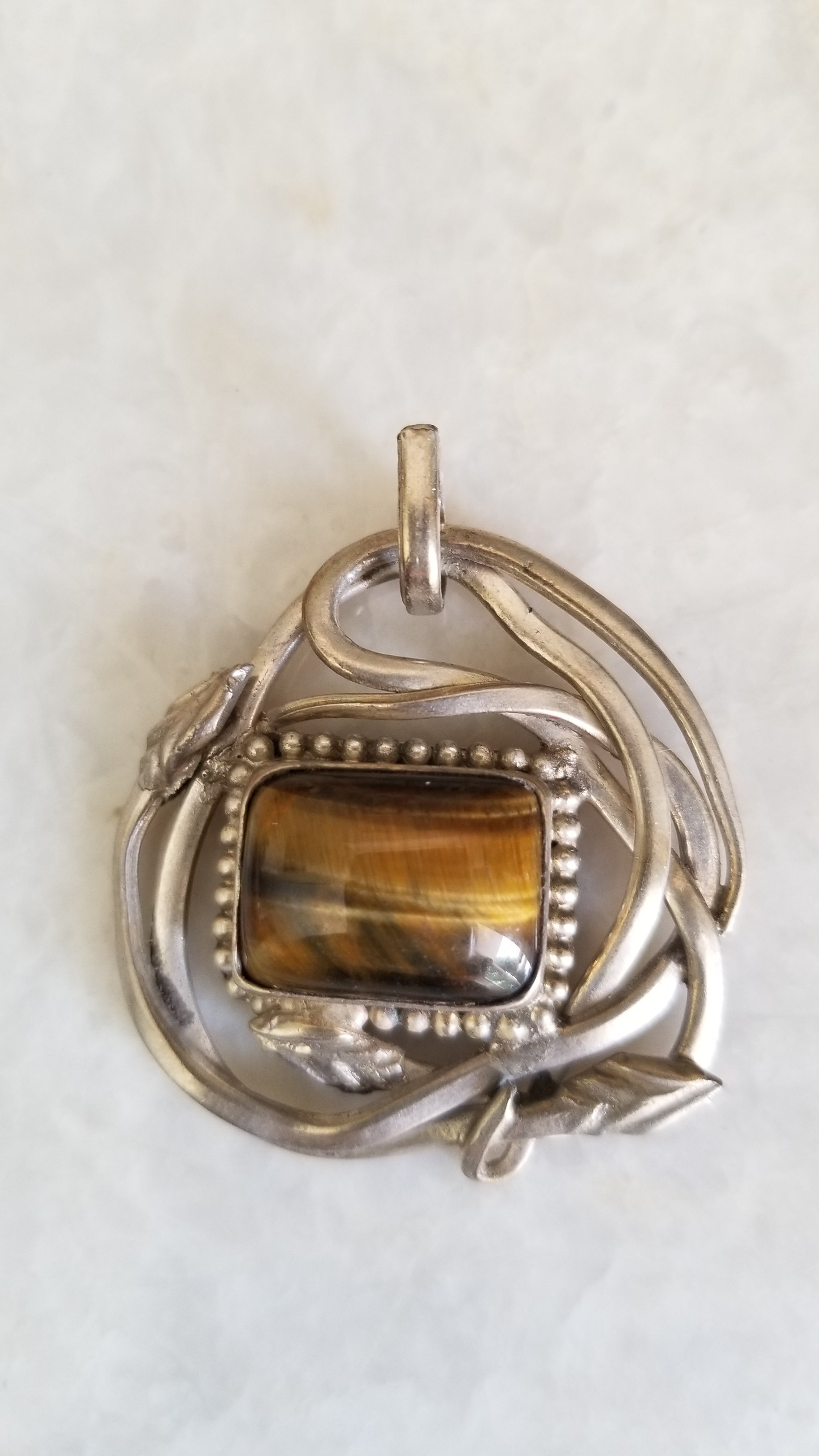 Silver Pendant - semi precious stone by OMSutra