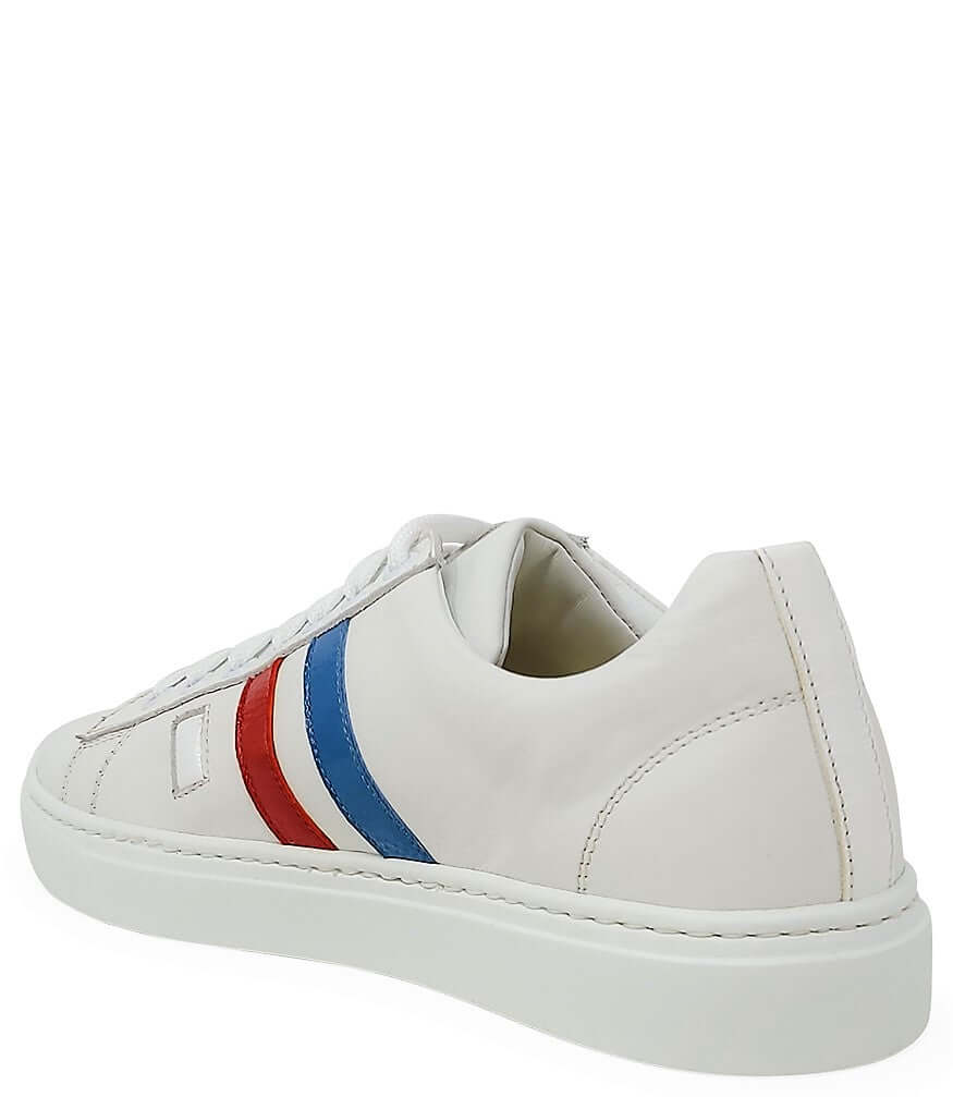White Leather 3 Stripe Mens Sneaker