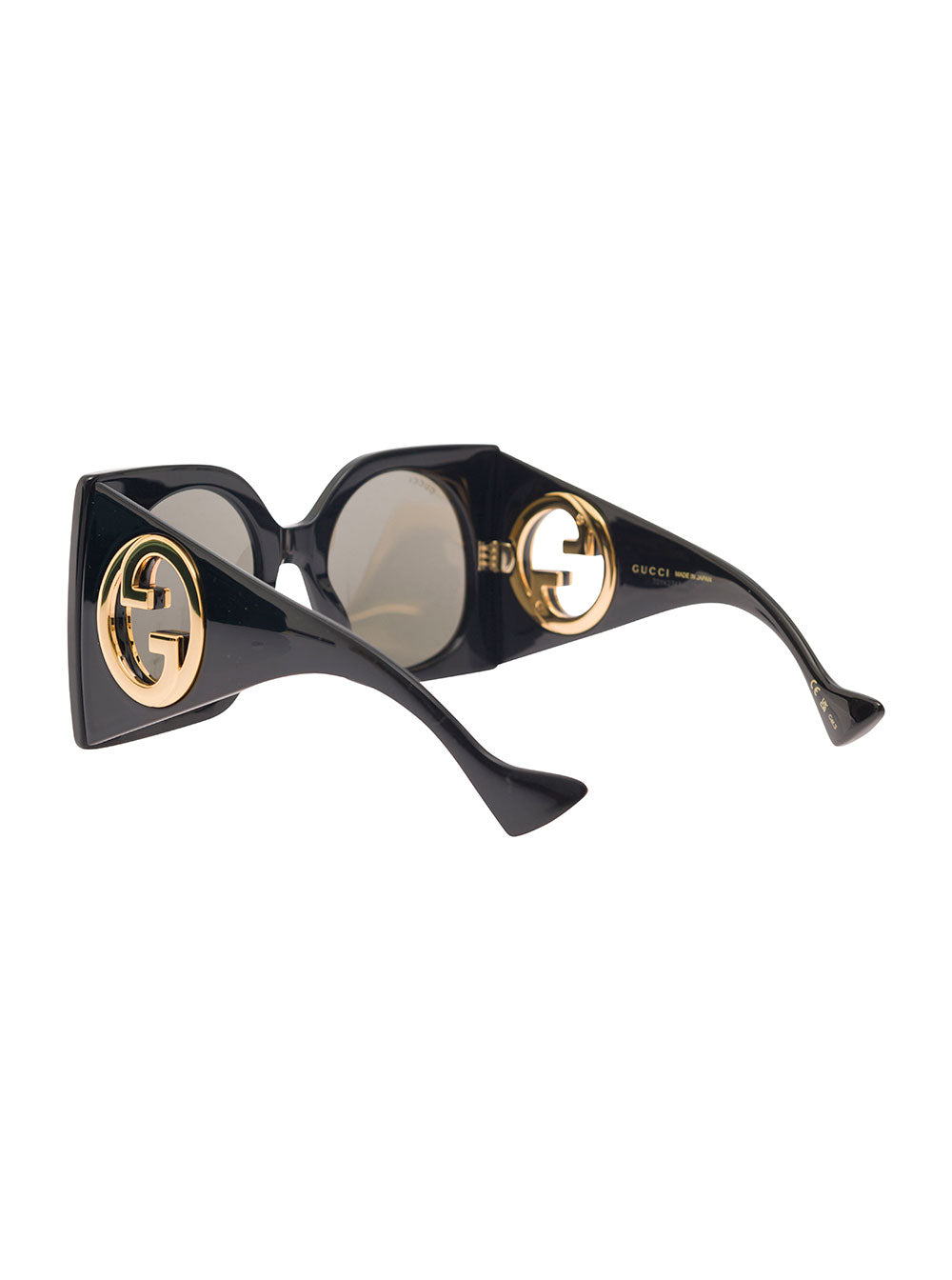 Gucci Women 'Gg1254s' Black Square Sunglasses With Interlocking G Cut-Out In Shiny Acetate Woman