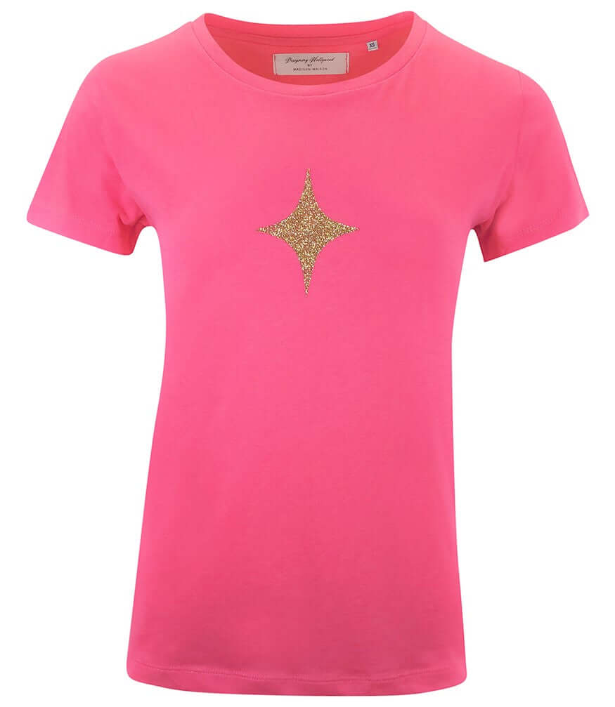 Designing Hollywood X Madison Maison™ Cotton Fuchsia Star Lady T Shirt