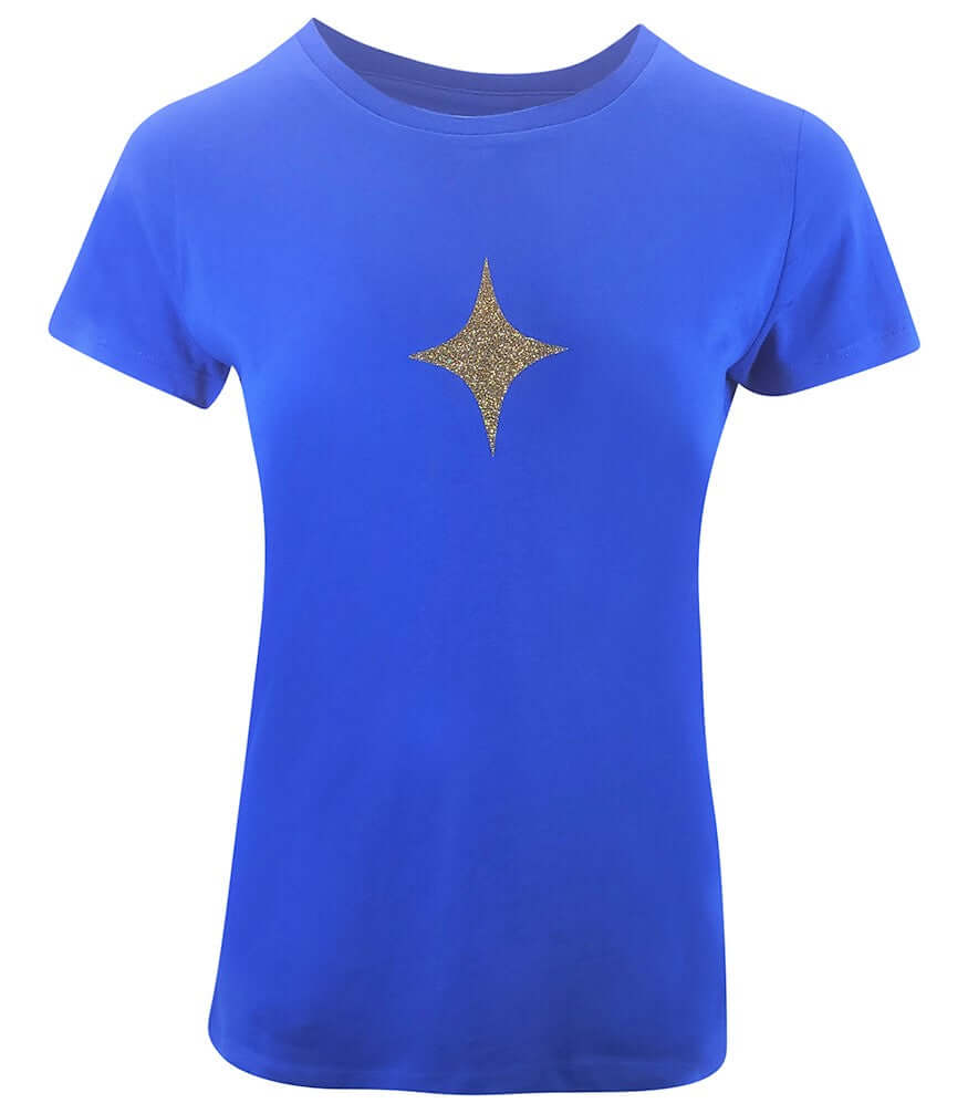 Designing Hollywood X Madison Maison™ Cotton Mid Blue Star Lady T Shirt