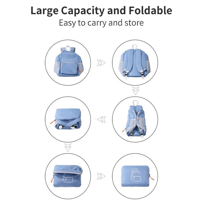 2024 Wholesale folding backpacks custom logo school backpack multifunctional casual sports backpacks