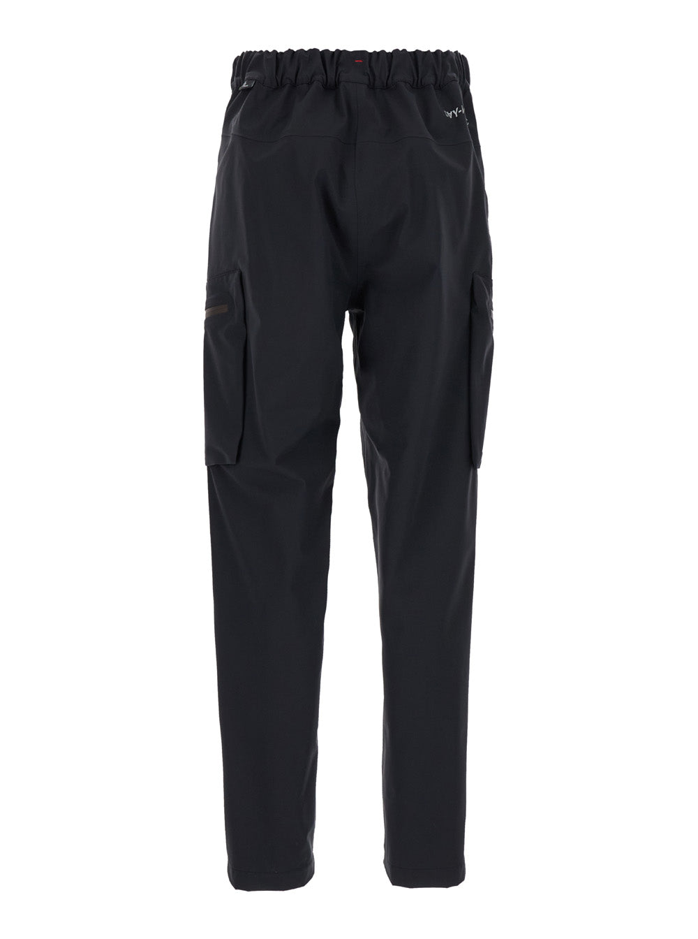 Moncler Grenoble Women Black Cargo Pants With Adjustable Waist In Stretch Fabric Woman